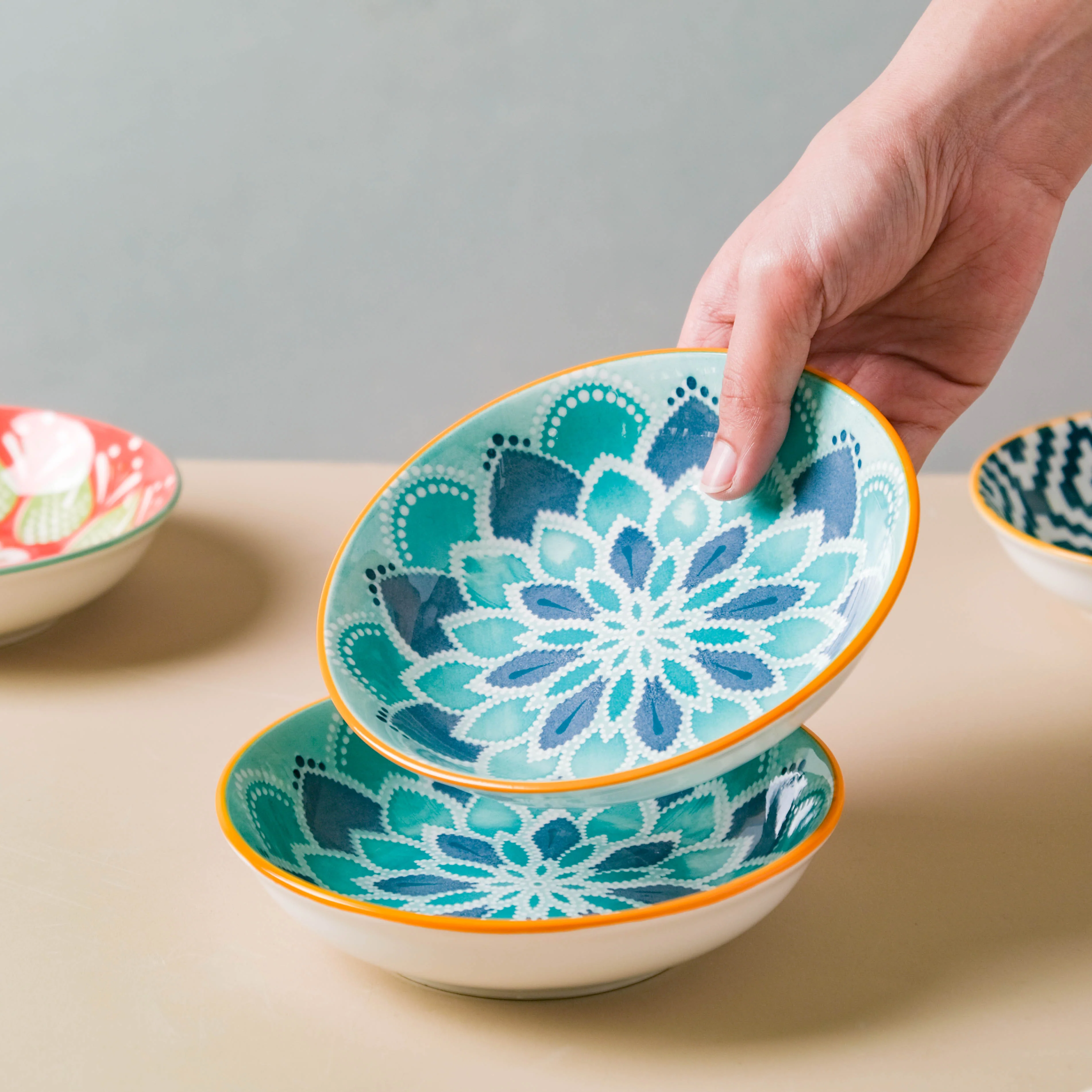 Mandala Snack Dish Set of 2 - Image 7