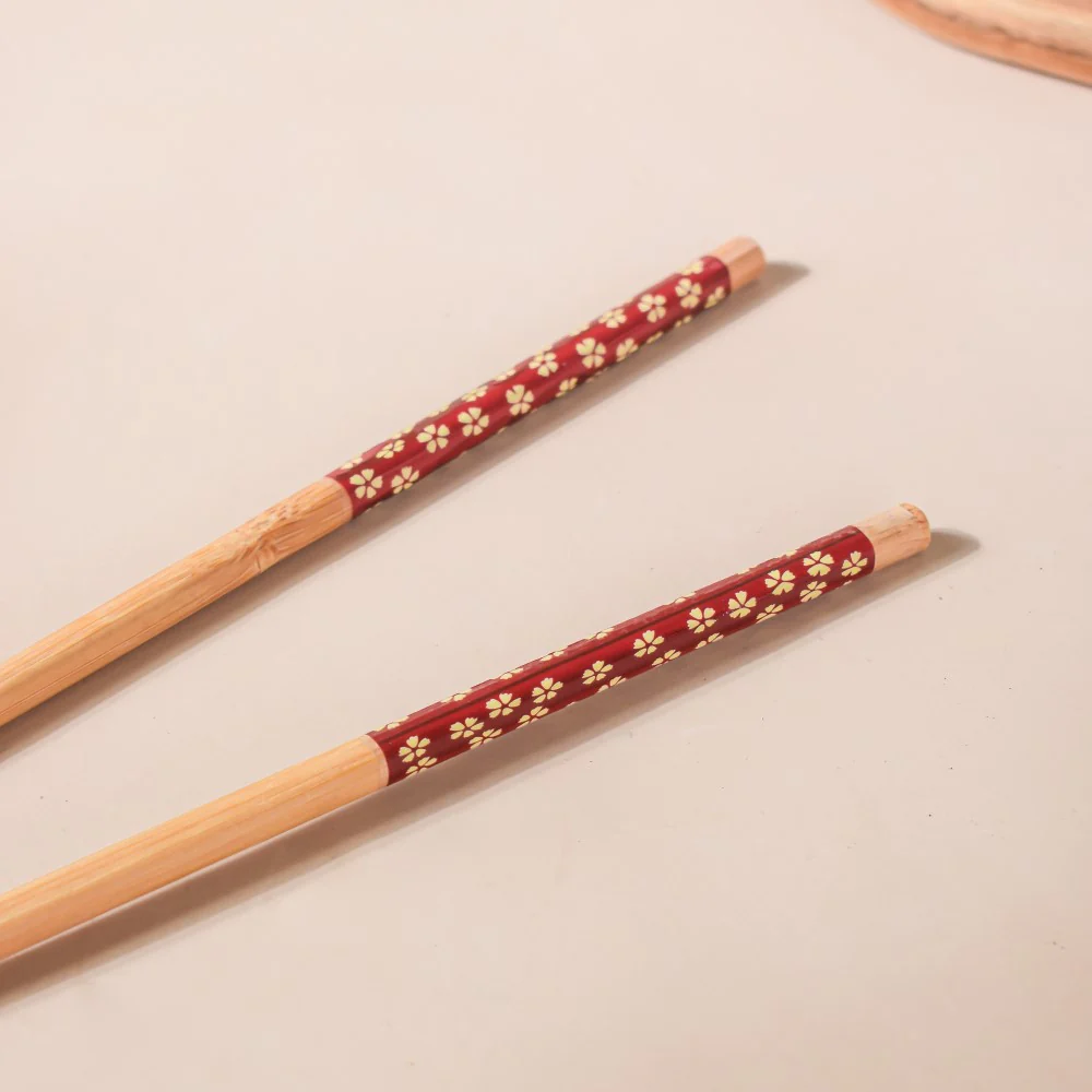 Mandala Snack Bowl & Chopstick Multicolour Set Of 6 - Image 9