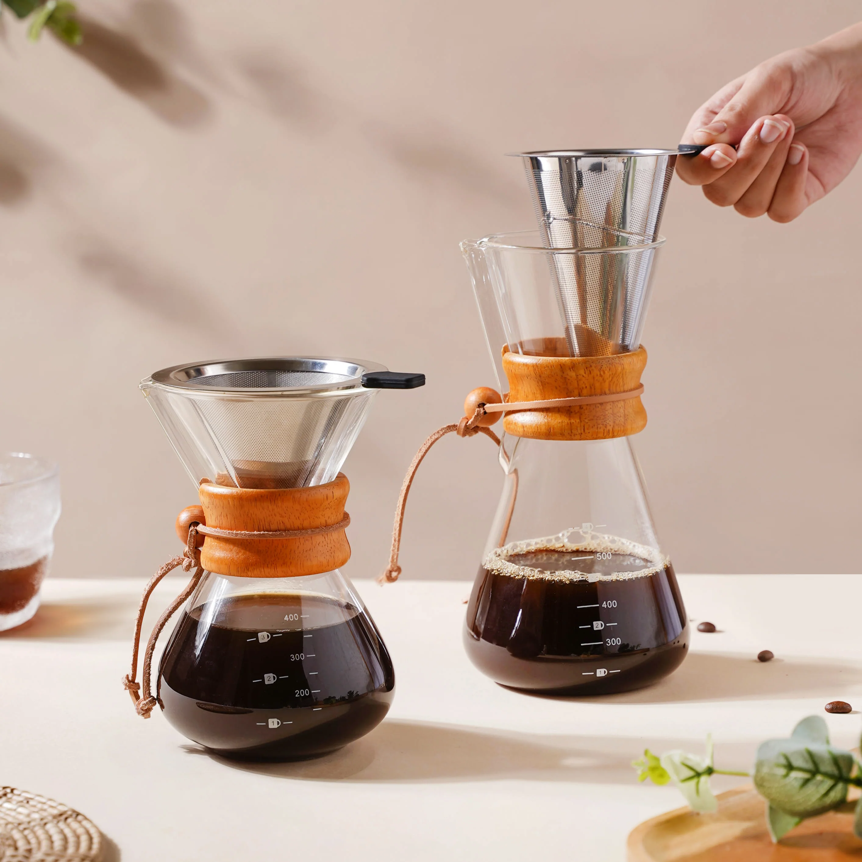 Manual Drip Coffee Maker With Borosilicate Glass Carafe - Image 14