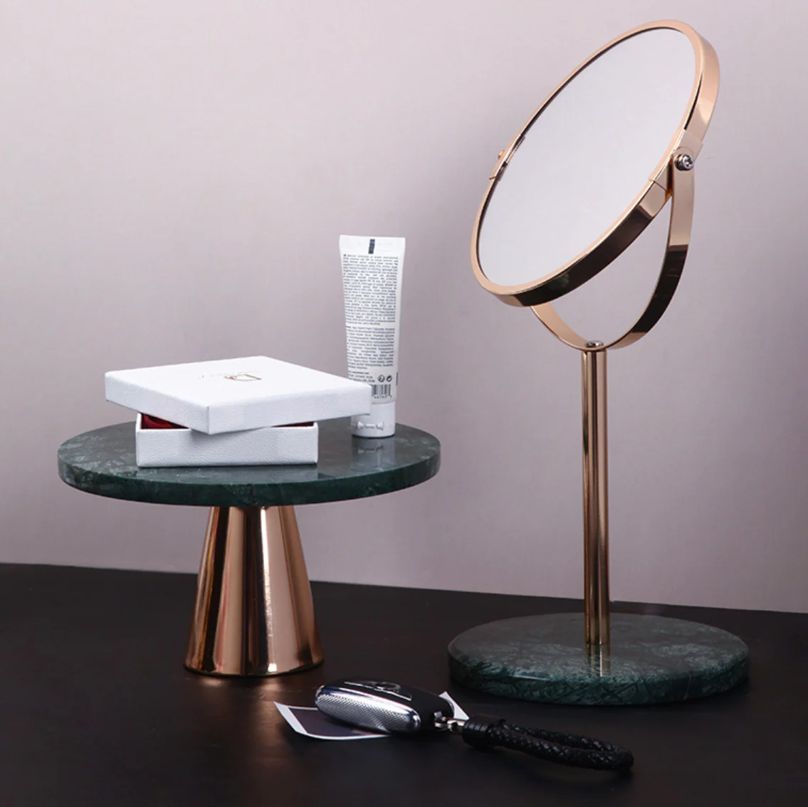 Marble and Metal Cake Stand 8 inch - Image 8