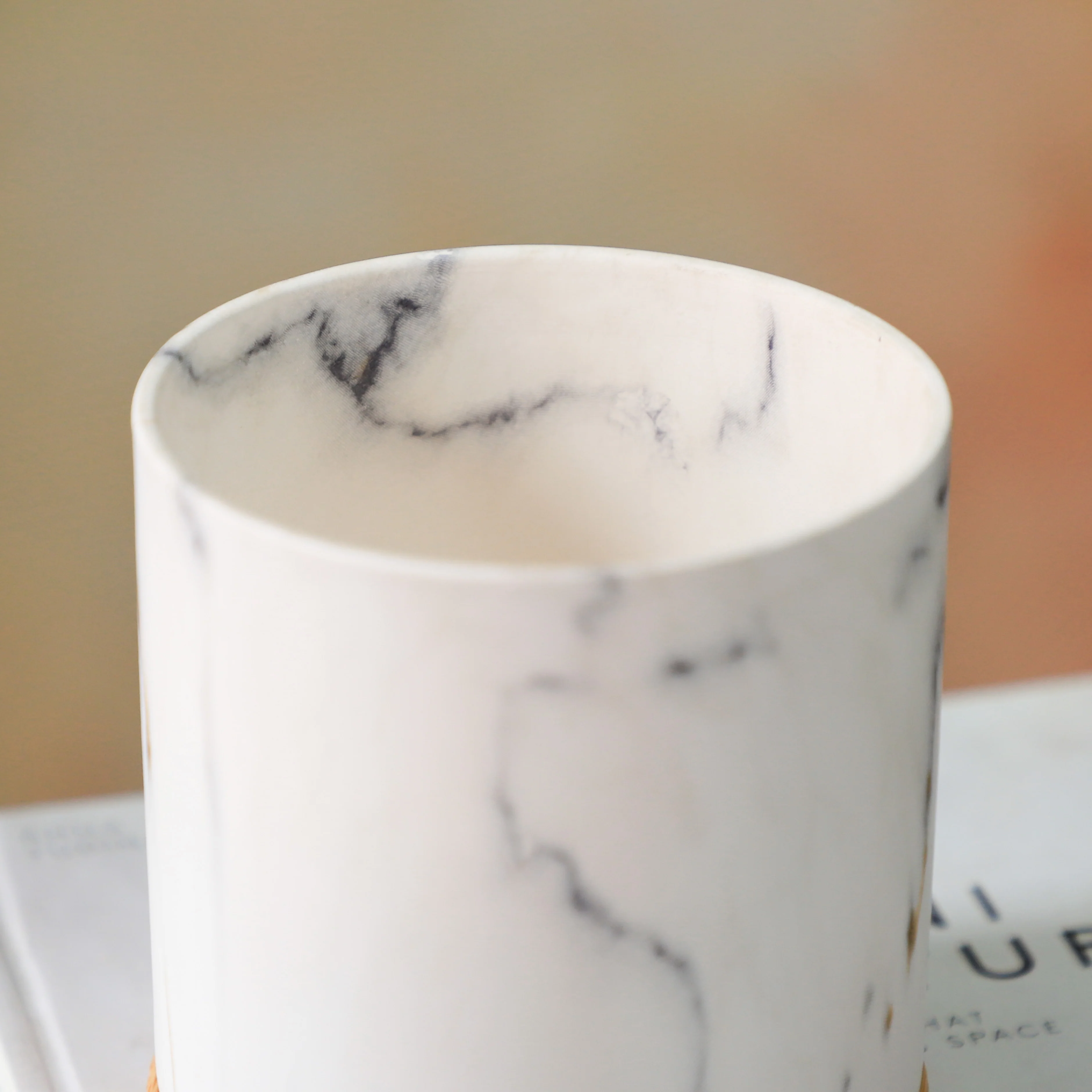 Marble Aura Planter Pot With Coaster Set Of 2 - Image 11