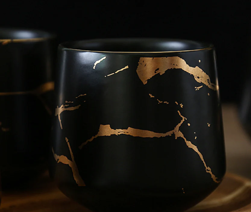 Marble Black Gold Tea Set - Image 4