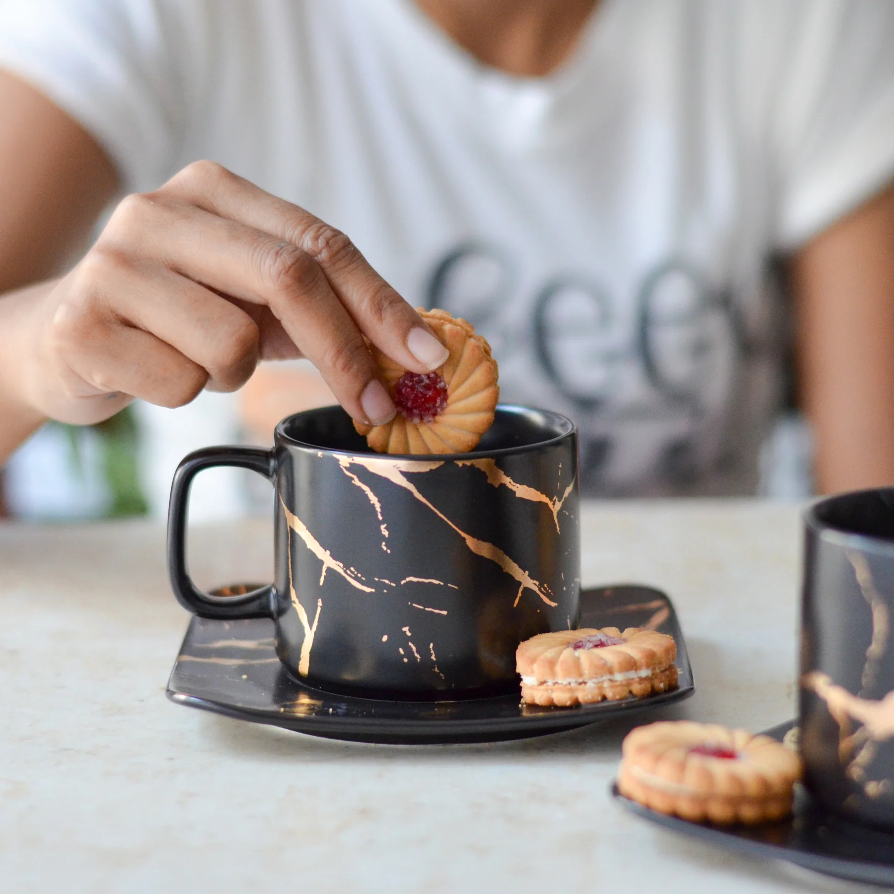 Marble Tea Cup and Saucer - Image 13