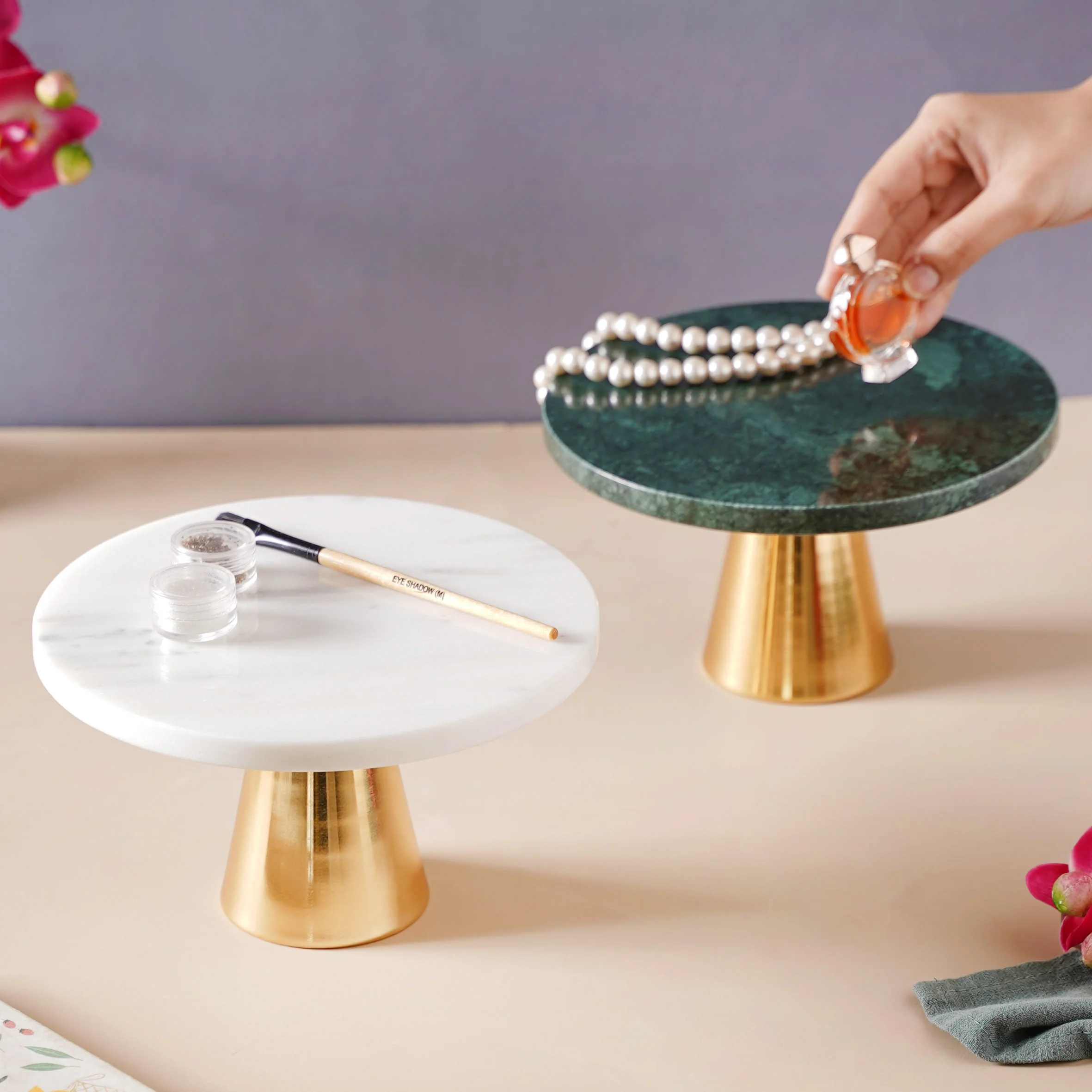 Marble Cake Stand 8 inch - Image 3