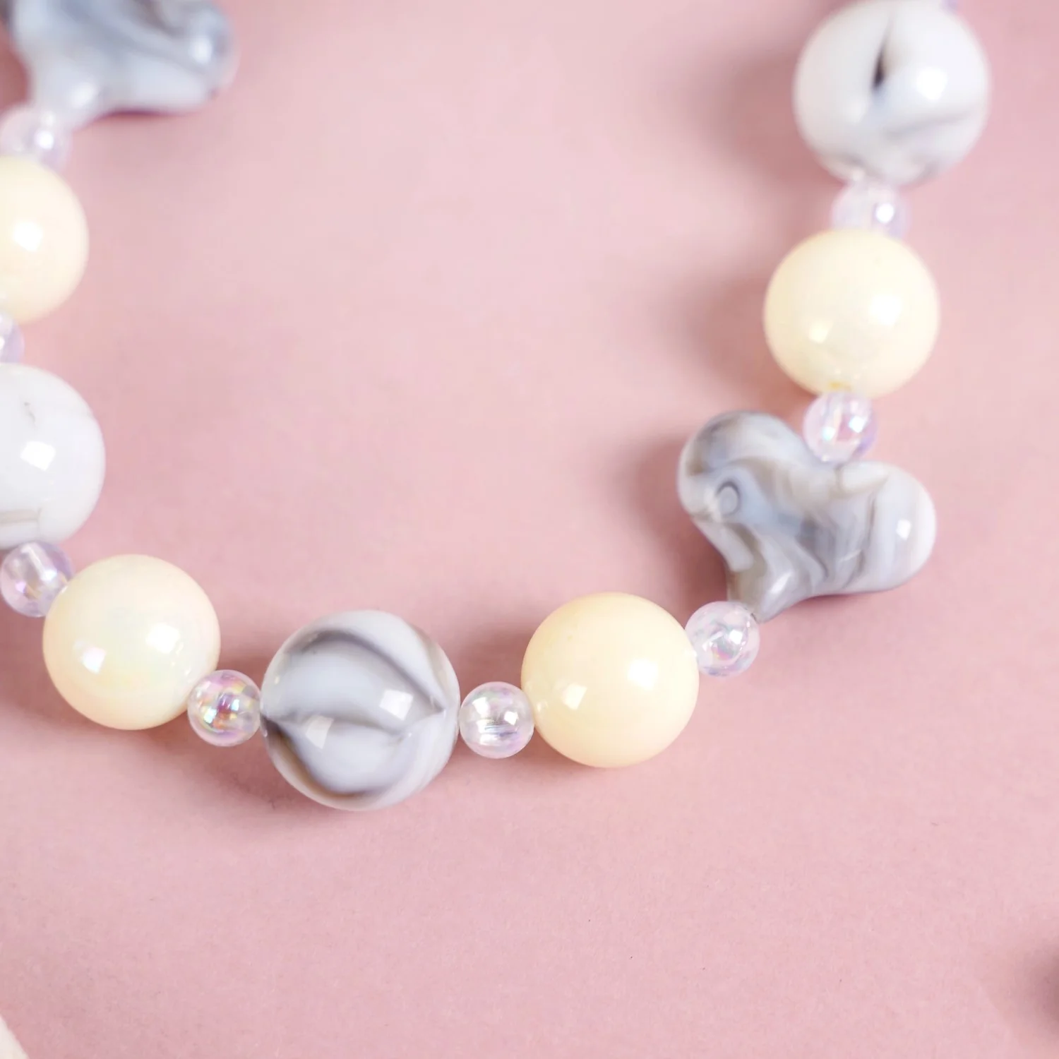 Marble Design Beaded Charms Keychain - Image 6