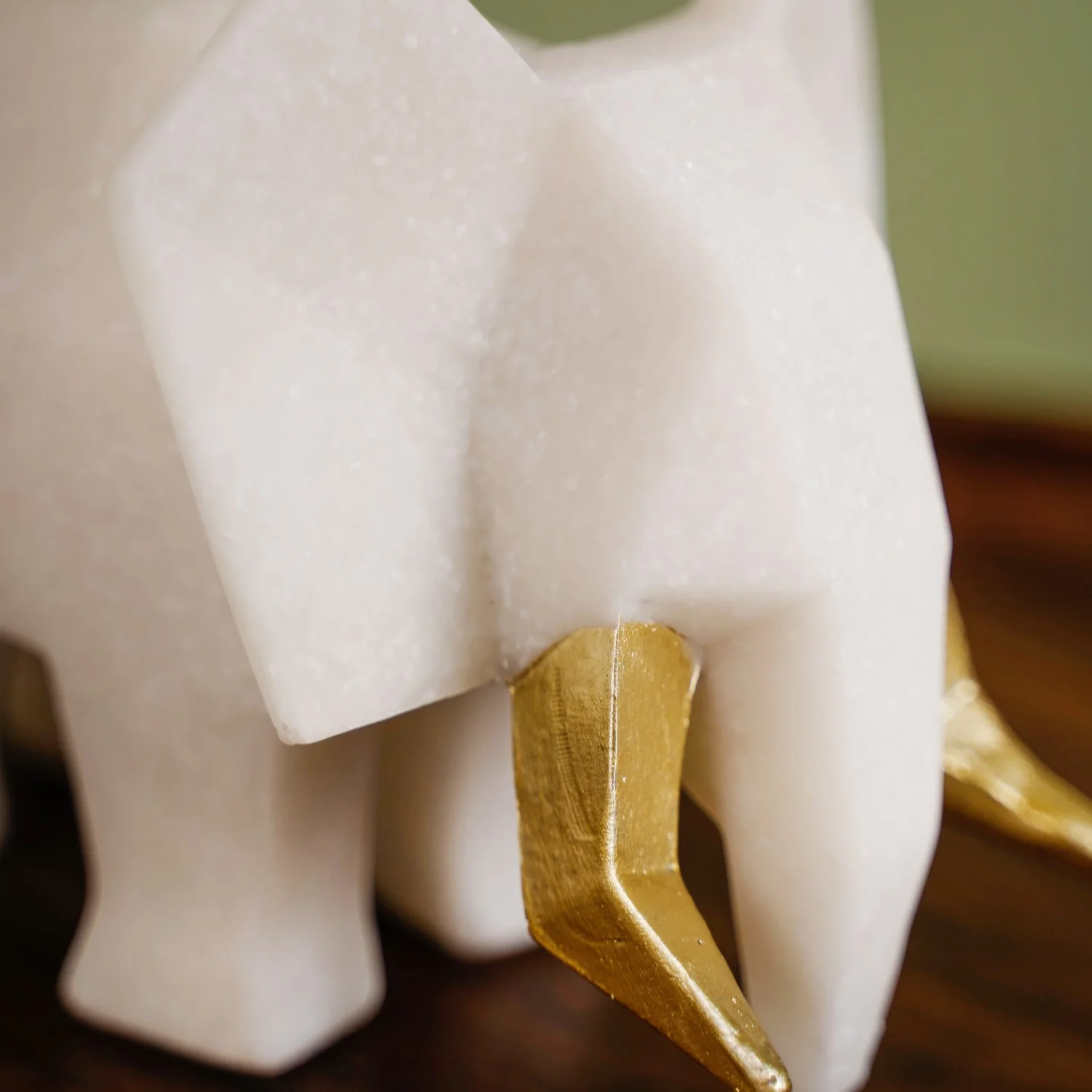 Marble Finish Elephant Sculpture Small - Image 6