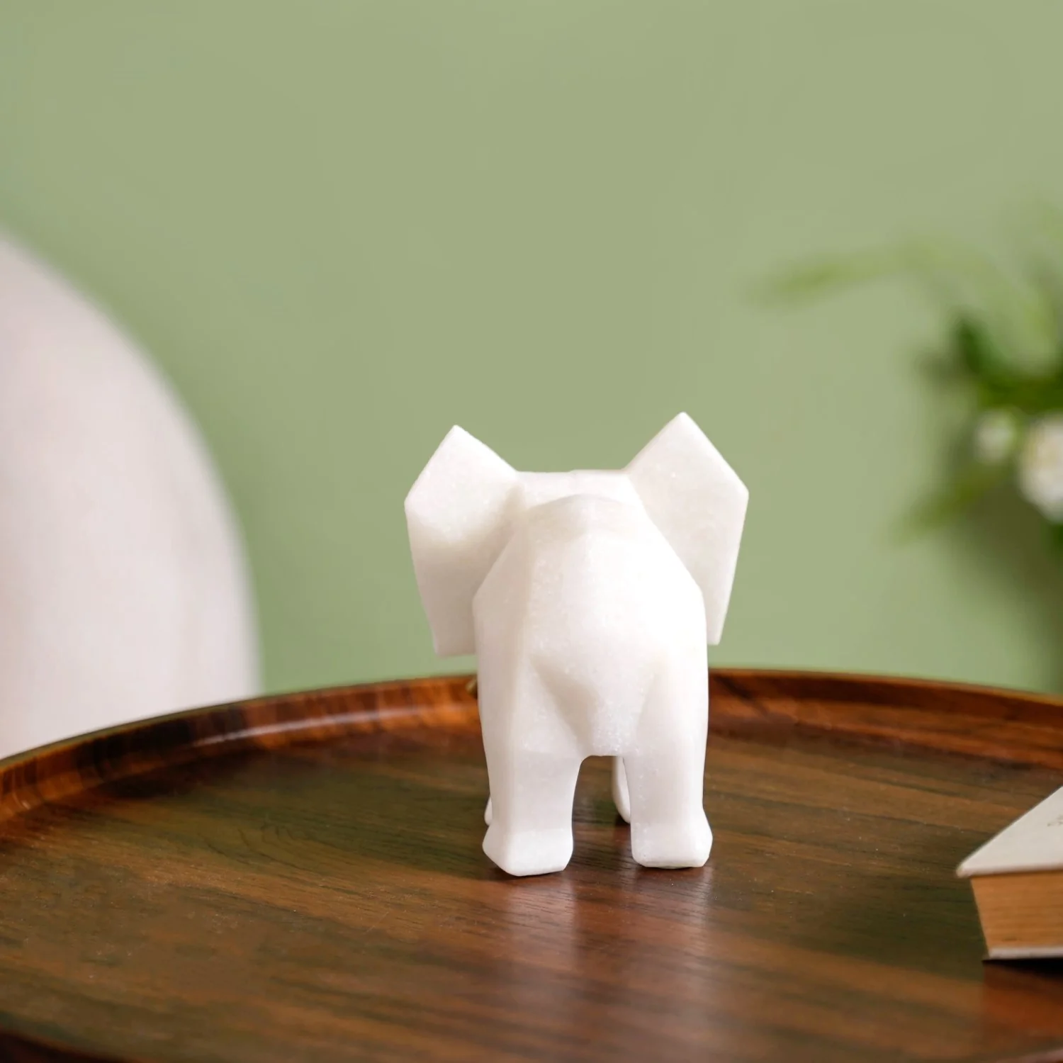 Marble Finish Elephant Sculpture Small - Image 8