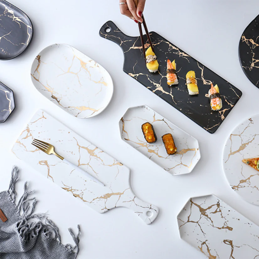 Marble Serving Platter White - Image 5