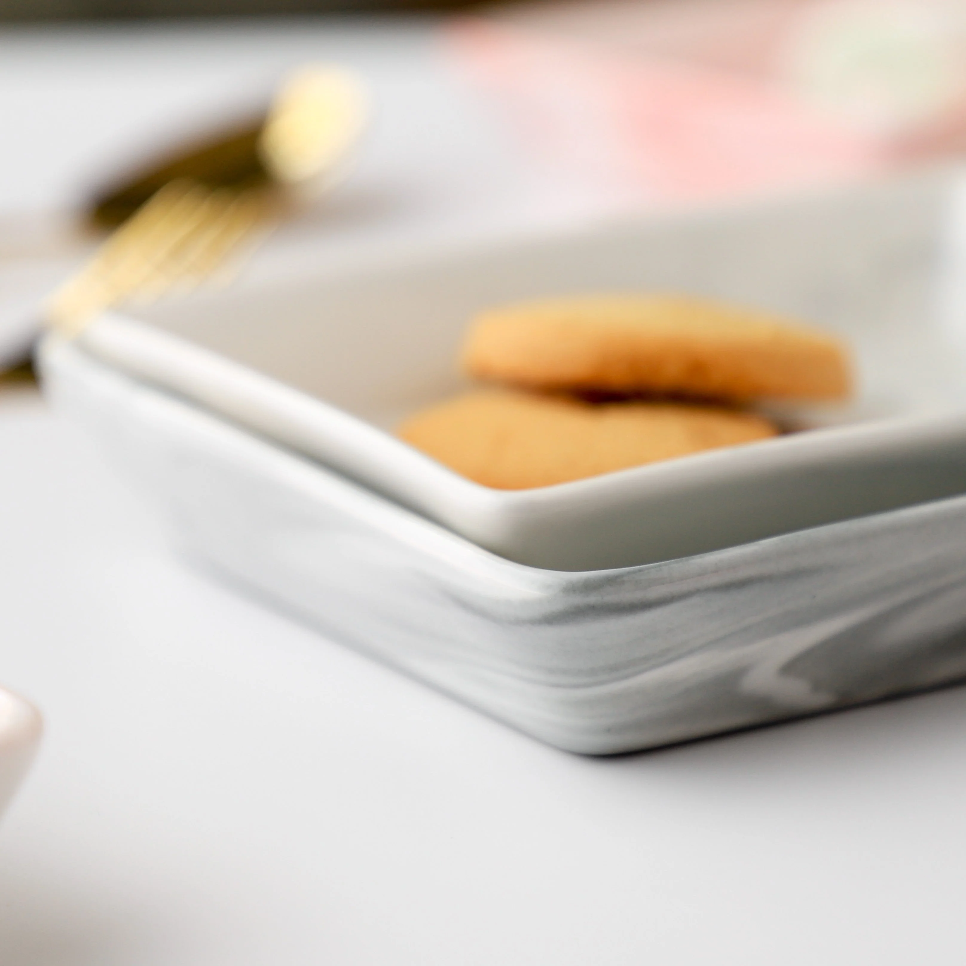 Marble Serving Platter Grey Large 8 Inch - Image 5