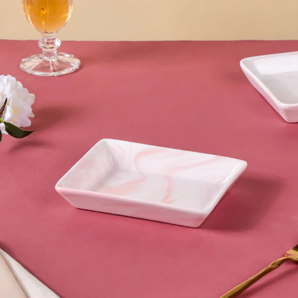 Marble Serving Platter Pink Small 5 inch - Image 4