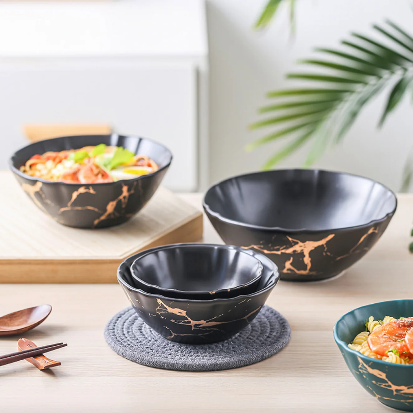 Marble Texture Soup Bowl - Image 3