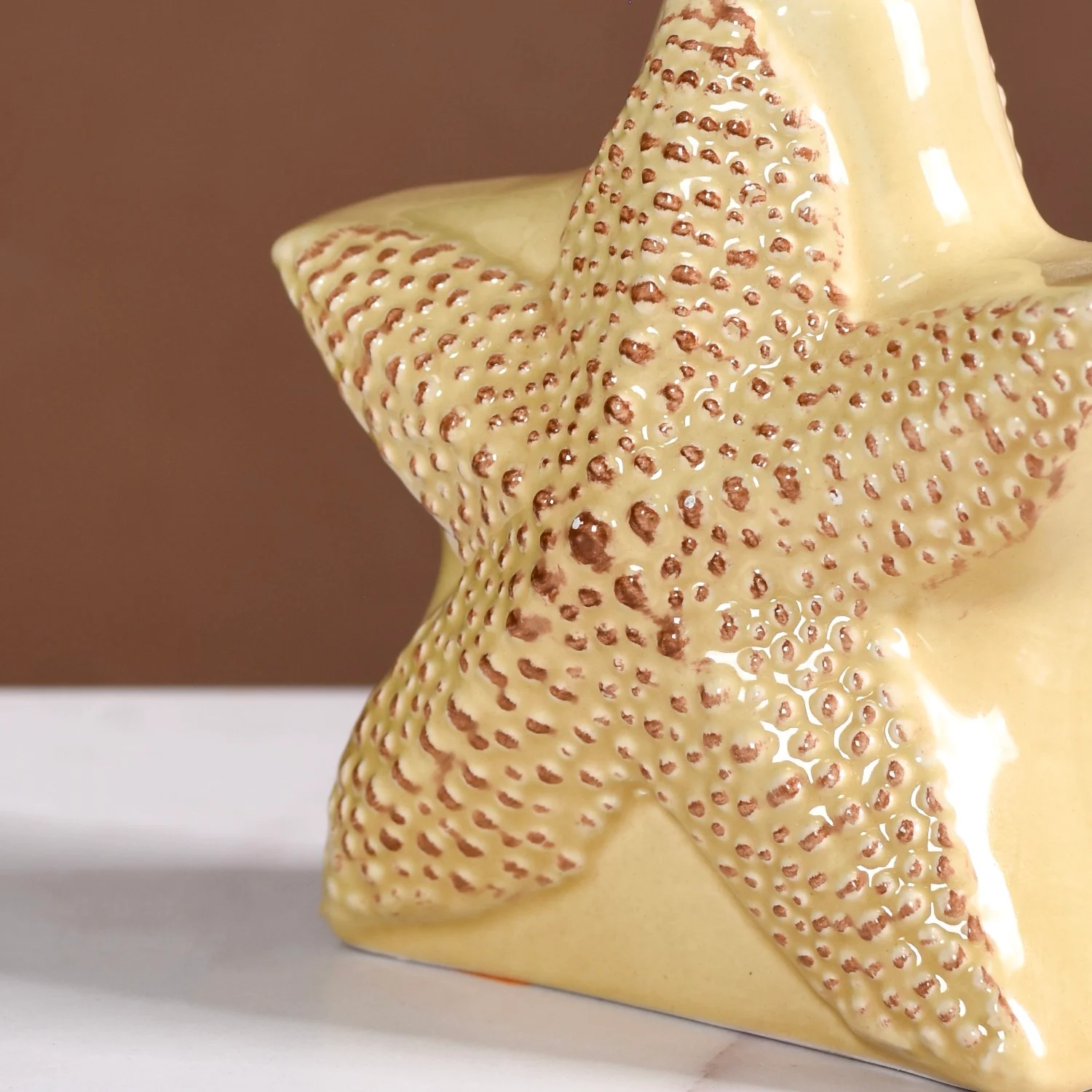 Marine Bliss Starfish Ceramic Liquid Dispenser Yellow - Image 7