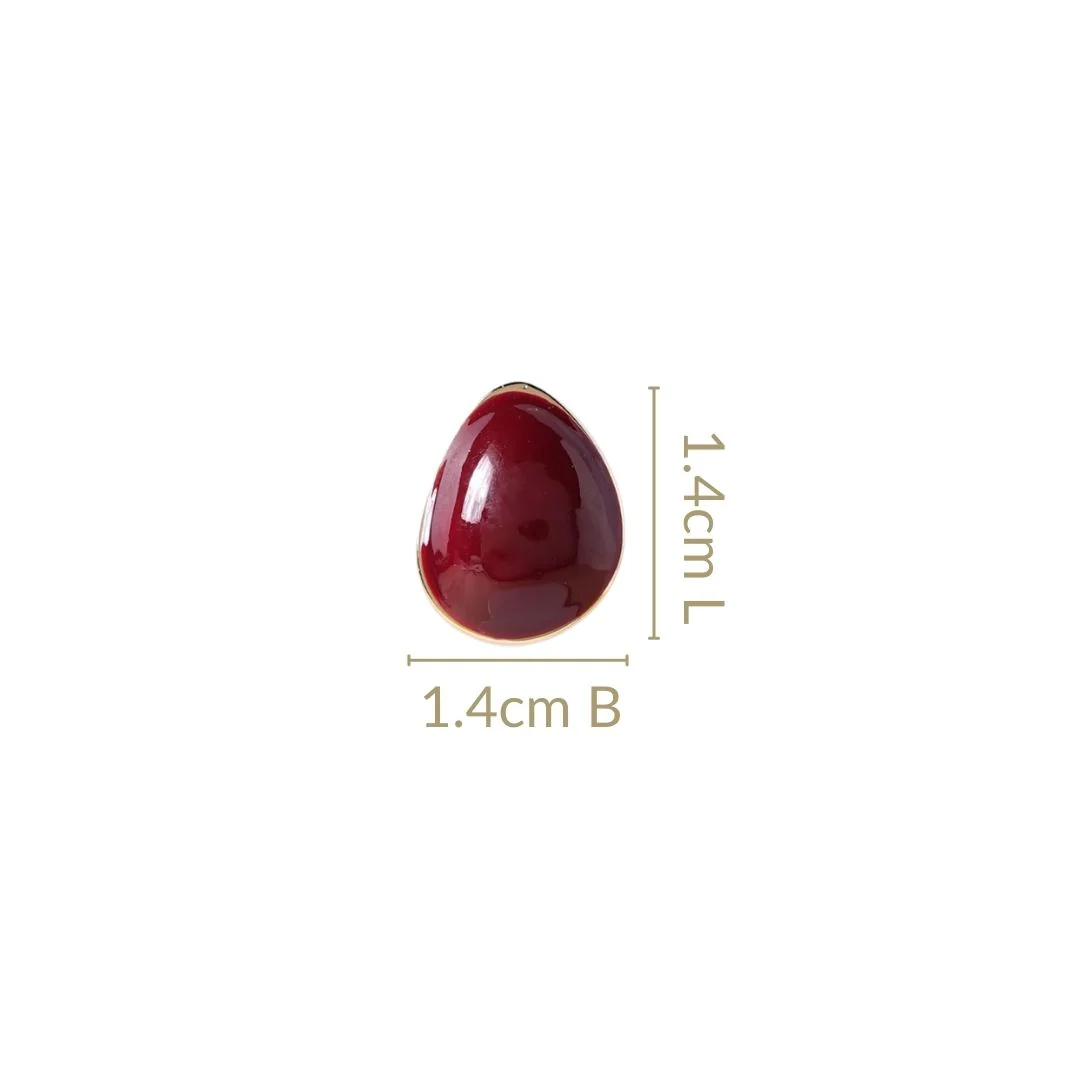 Maroon And Gold Studs - Image 3