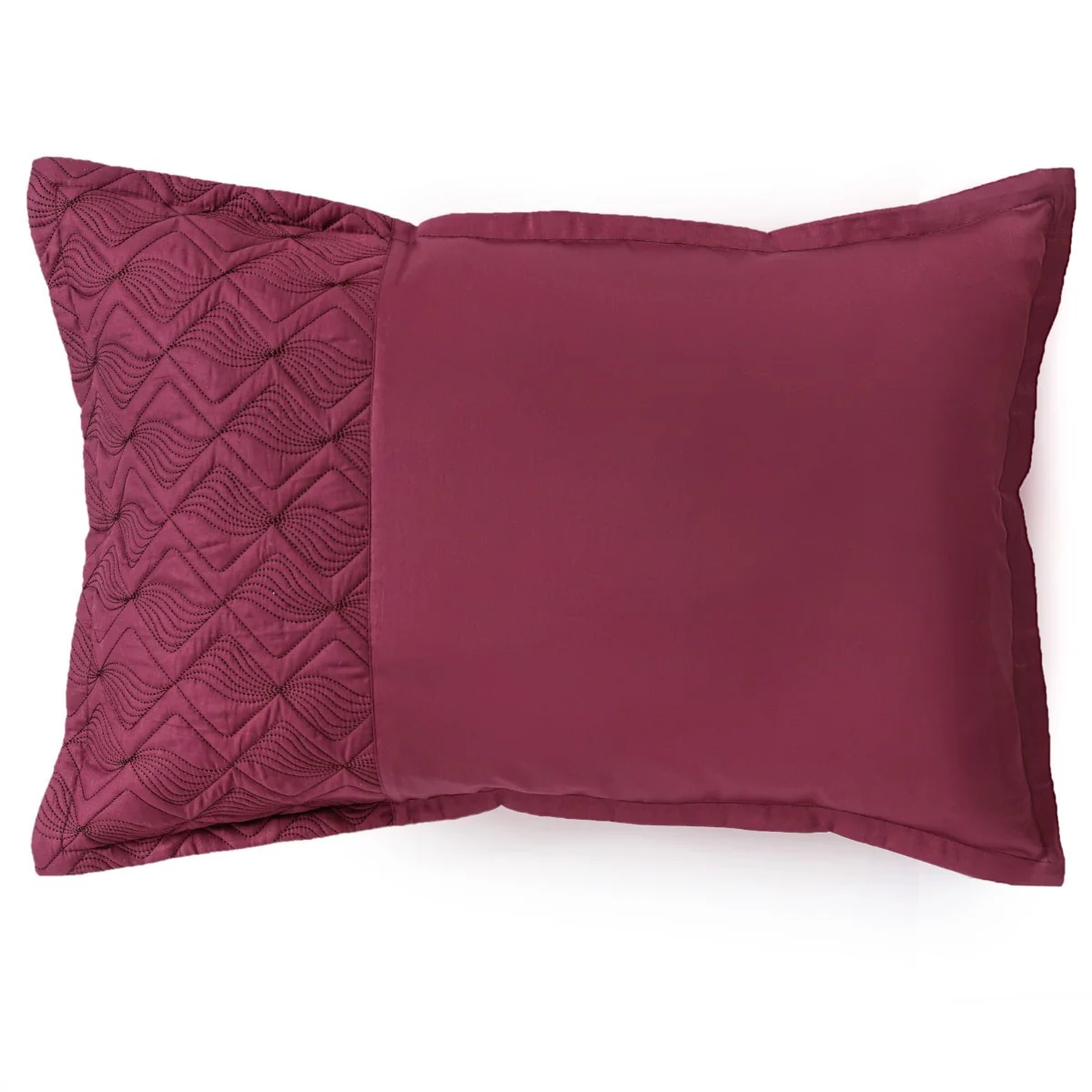 Marsala  Embroidered 210TC Cotton Bed Cover With 2 Pillow Covers - Image 10
