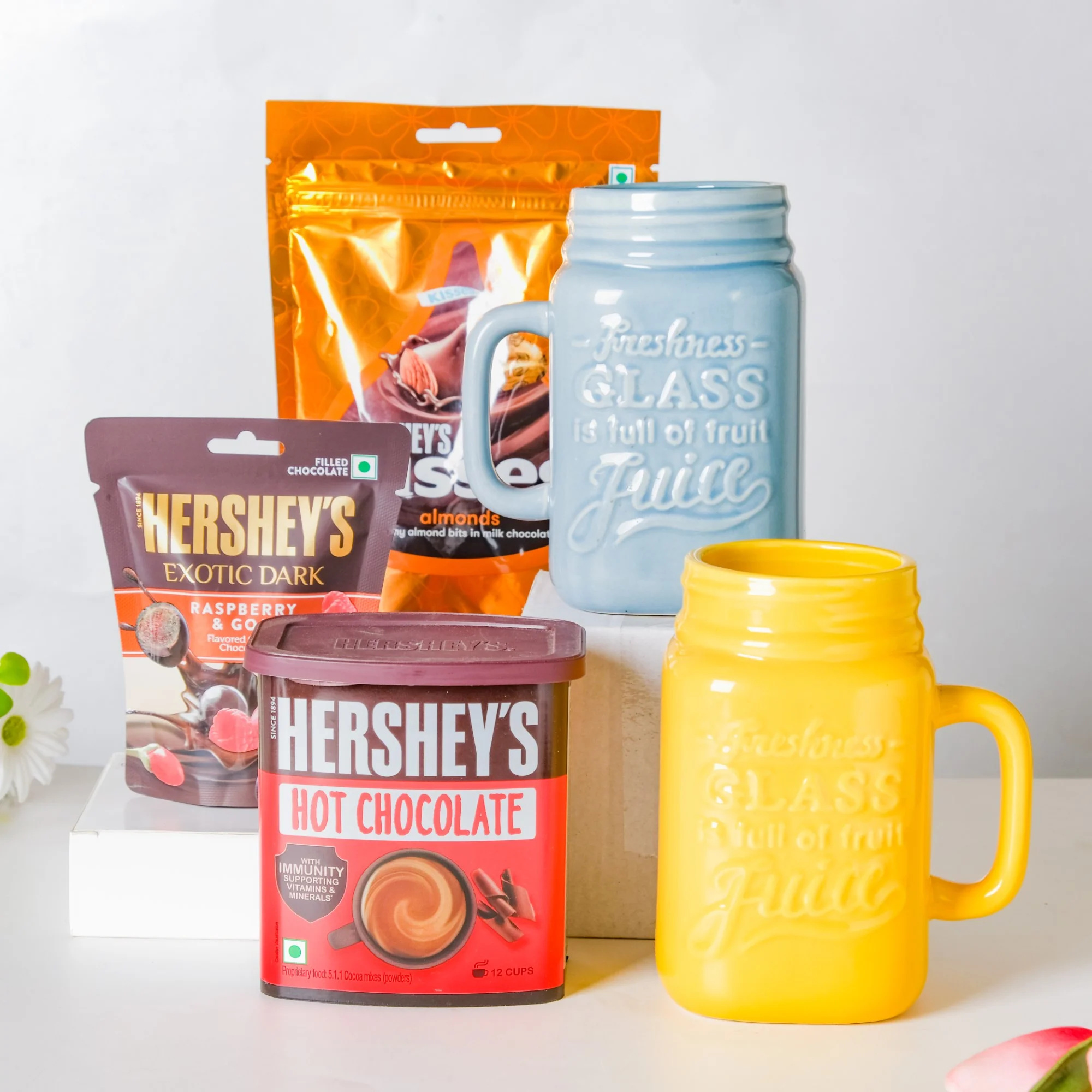 Mason Mug And Hot Chocolate Hamper Set Of 5 - Image 3