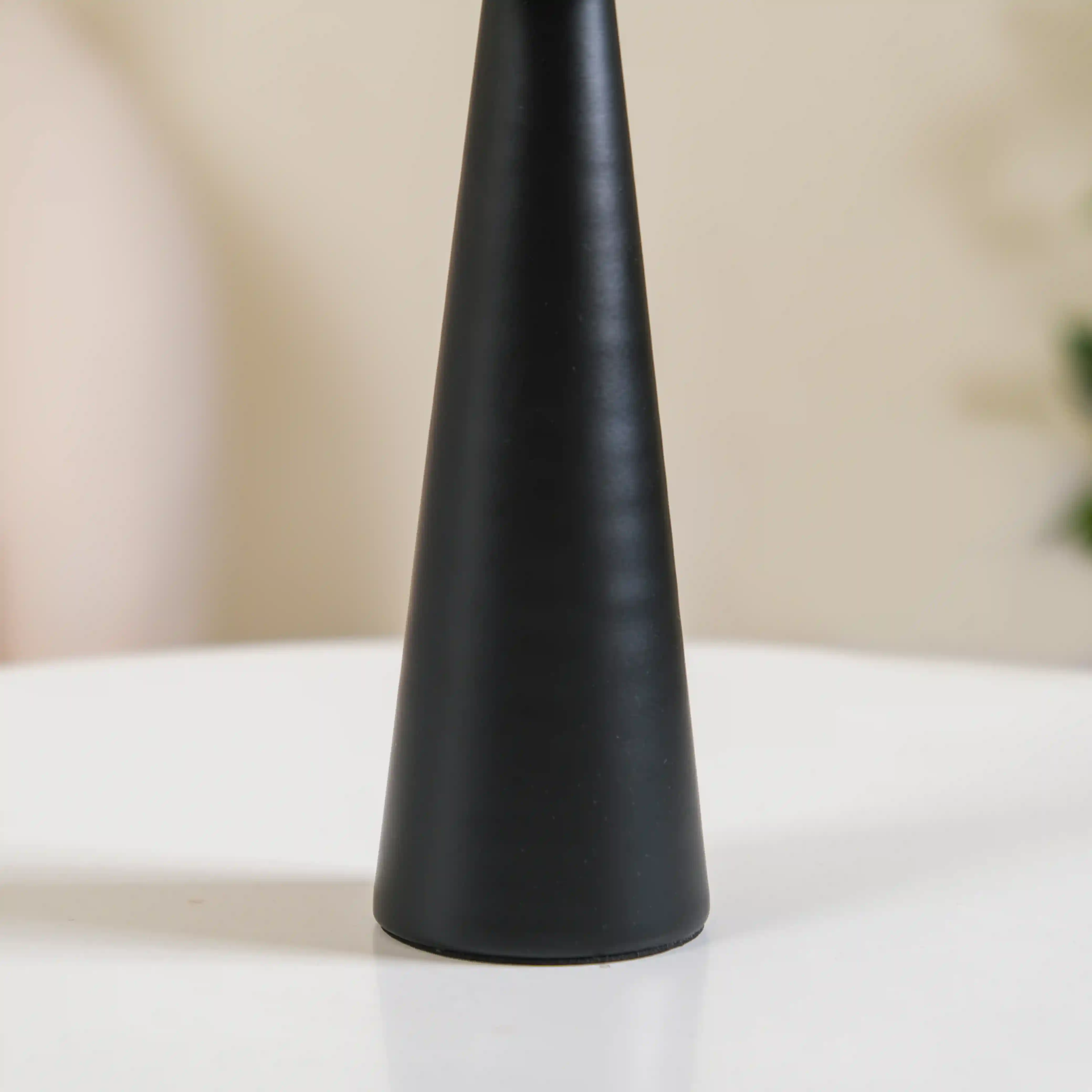Matte Black Pillar Candle Stand Set Of 2 - Image 8