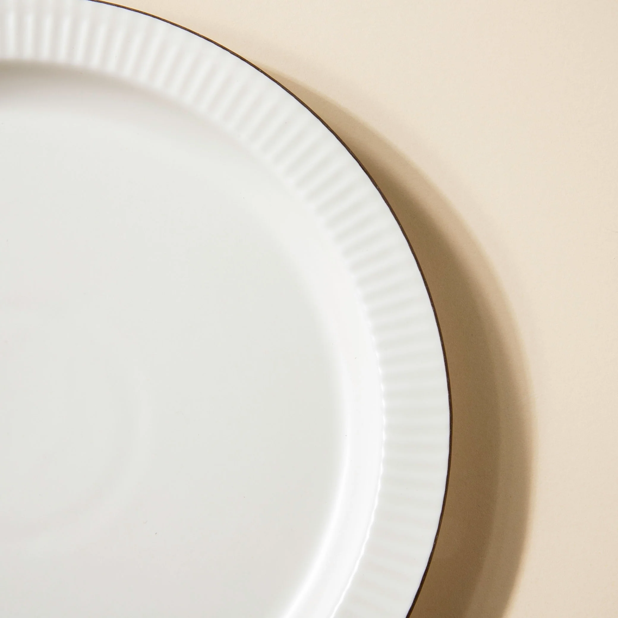 Matte Modern Ceramic Snack Plate White 8.5 Inch - Image 4