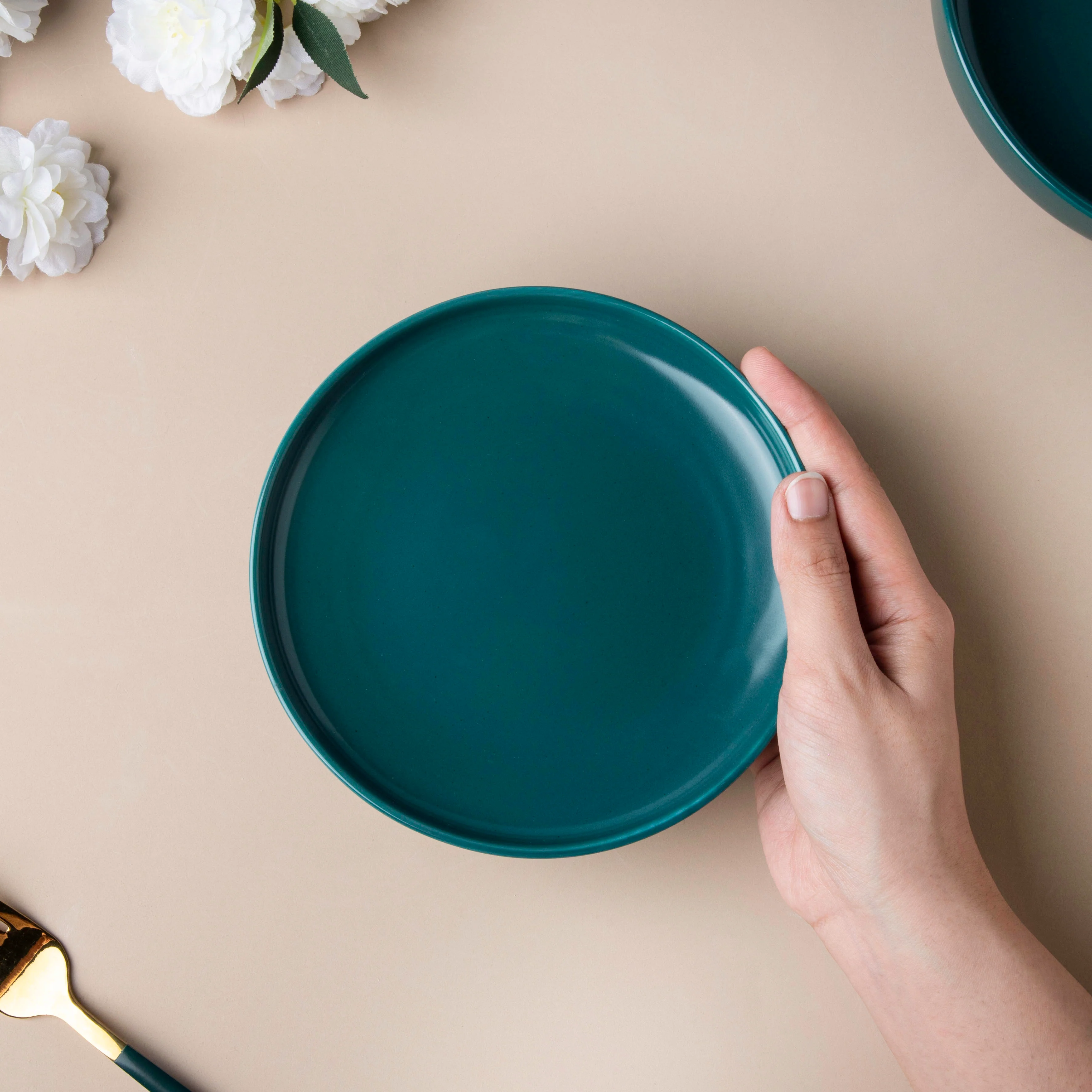 Matte Teal Side Plate - Image 2