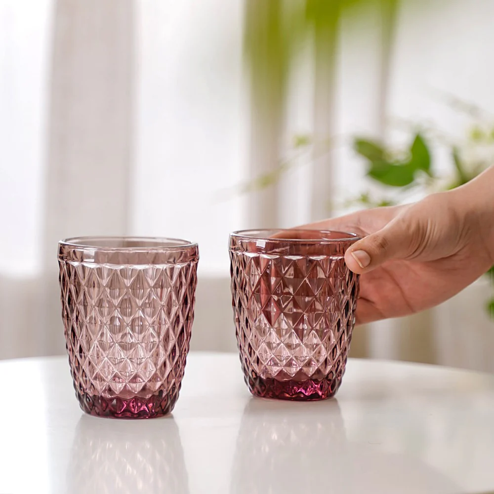 Mauve Orchid Drinking Glass Set of 4 - Image 3