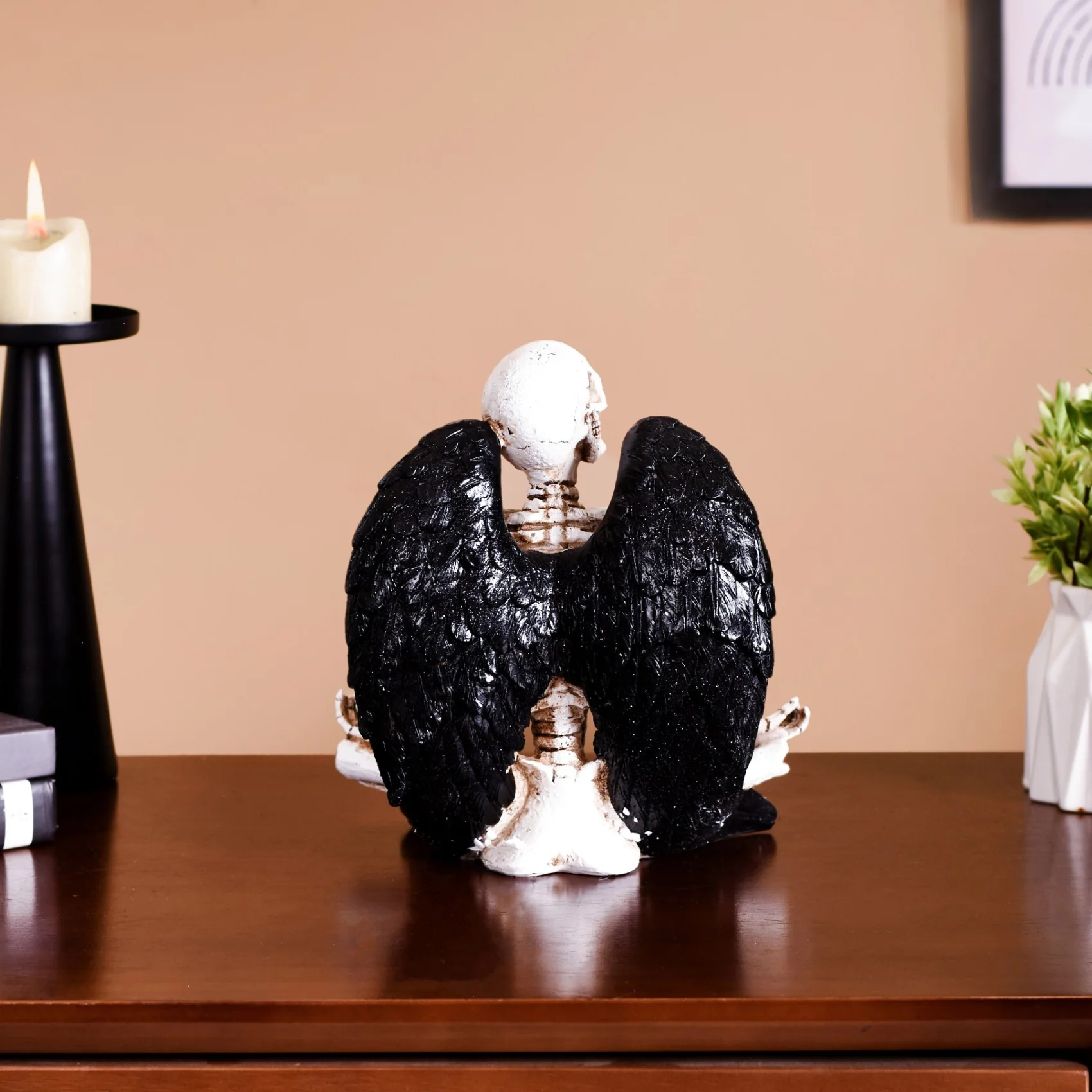Meditating Fallen Angel Skeleton Showpiece - Image 6