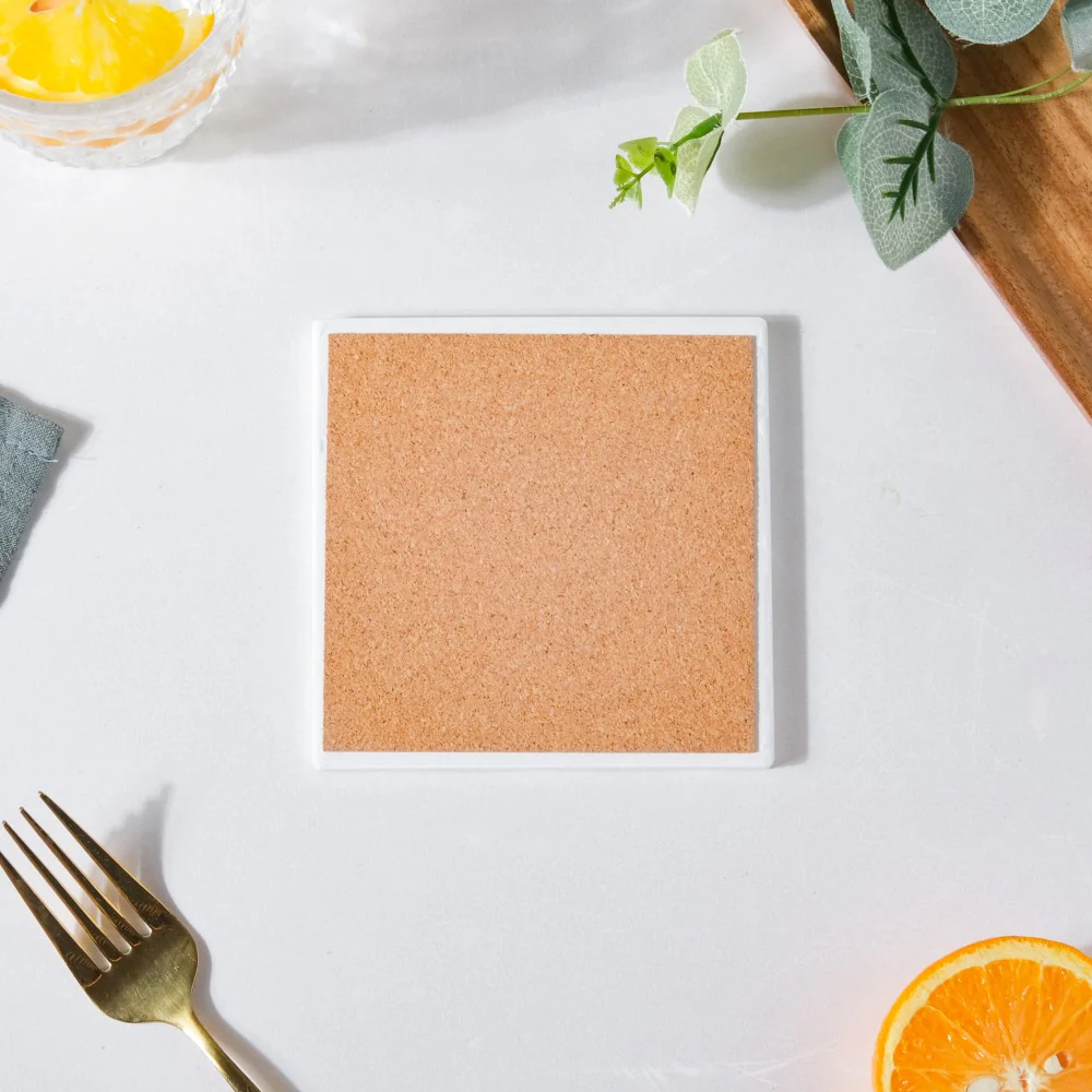 Mediterranean Matte Square Ceramic Coaster Set of 4 - Image 7