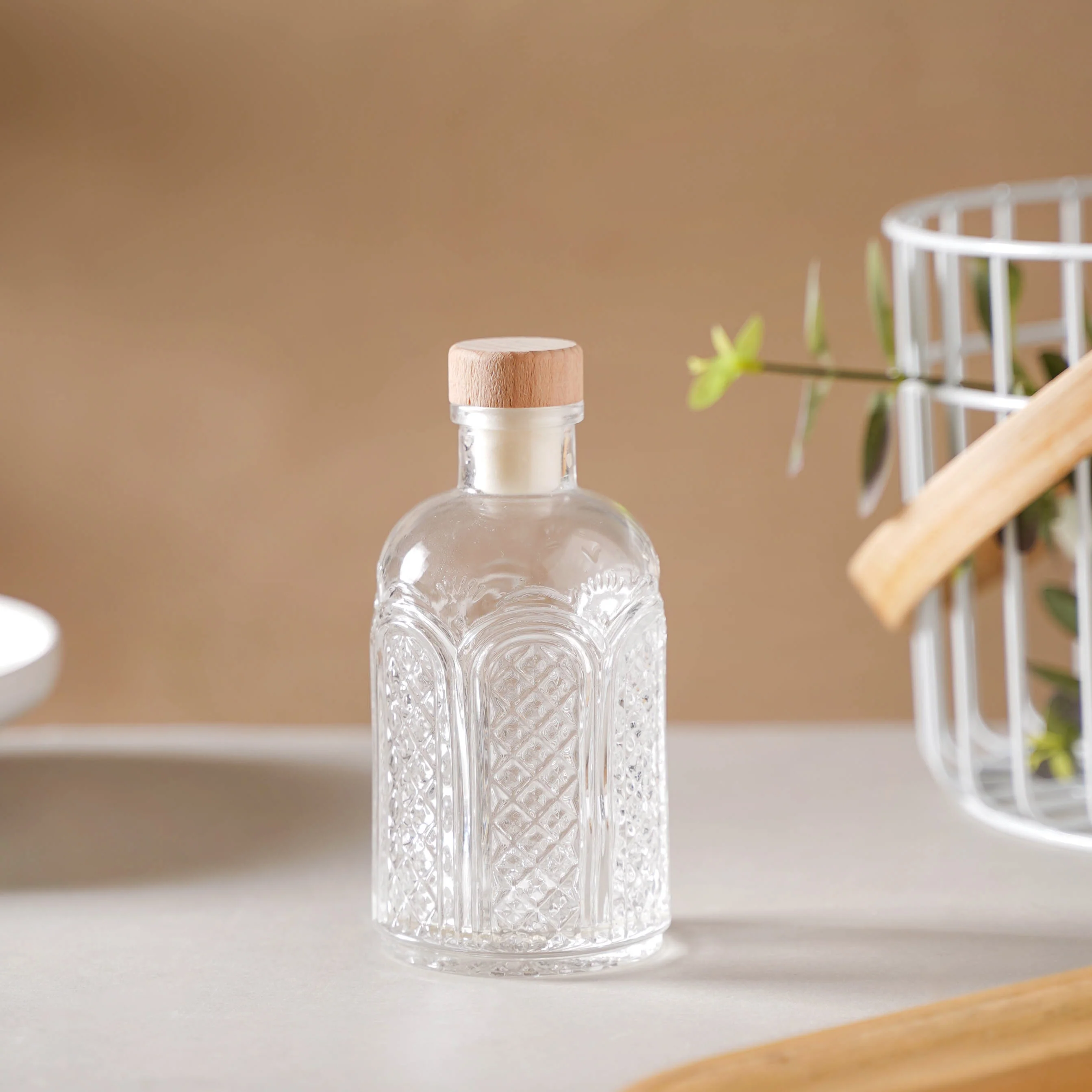 Medium Glass Decanter with Cork - Image 3