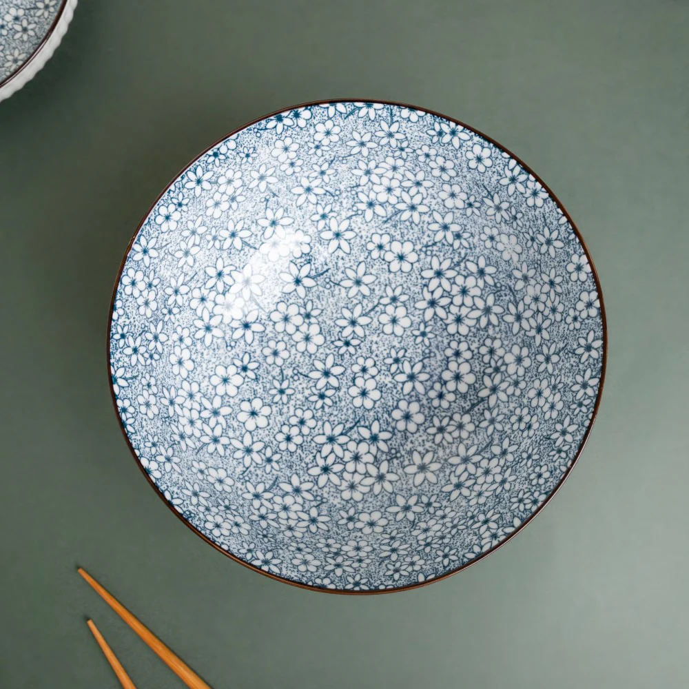 Meraki Floral Ceramic Serving Bowl 800 ml - Image 4