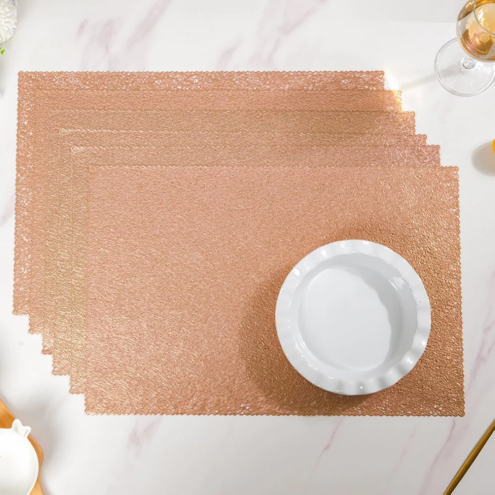 Mesh Table Mats Bronze Set Of 6 17x11 Inch - Image 2