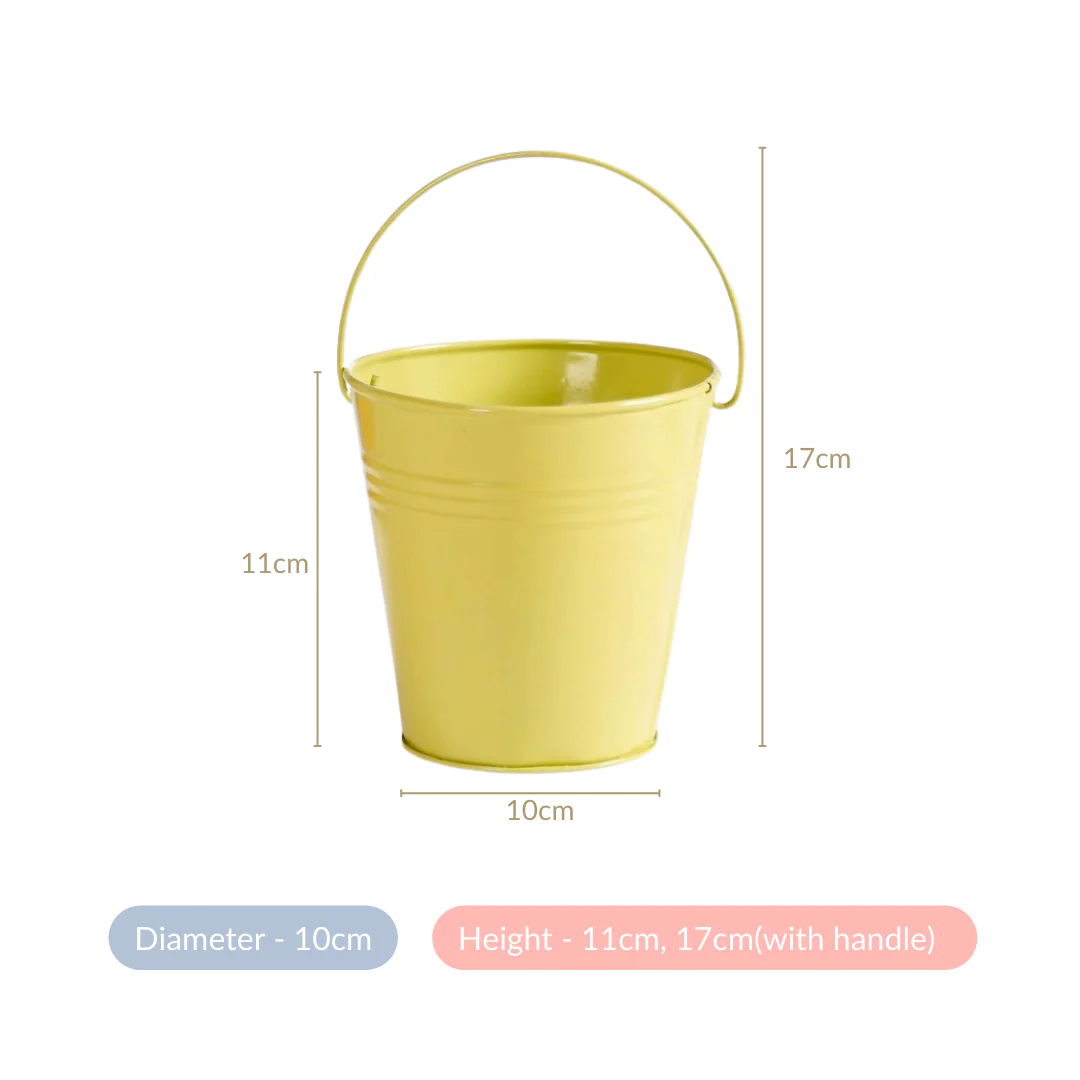 Metal Bucket For Home Decoration Set Of 3 - Image 4