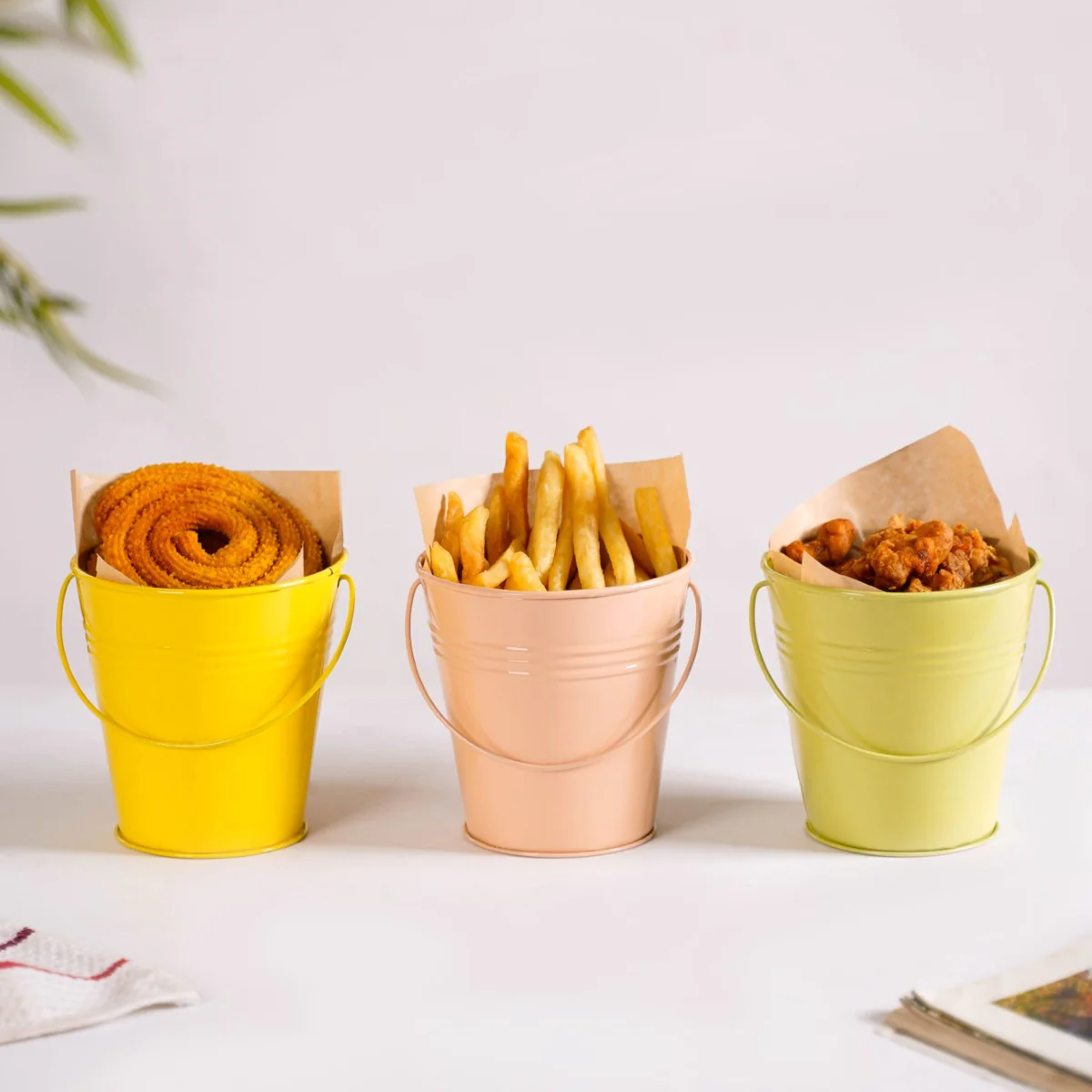 Metal Bucket For Home Decoration Set Of 3 - Image 8