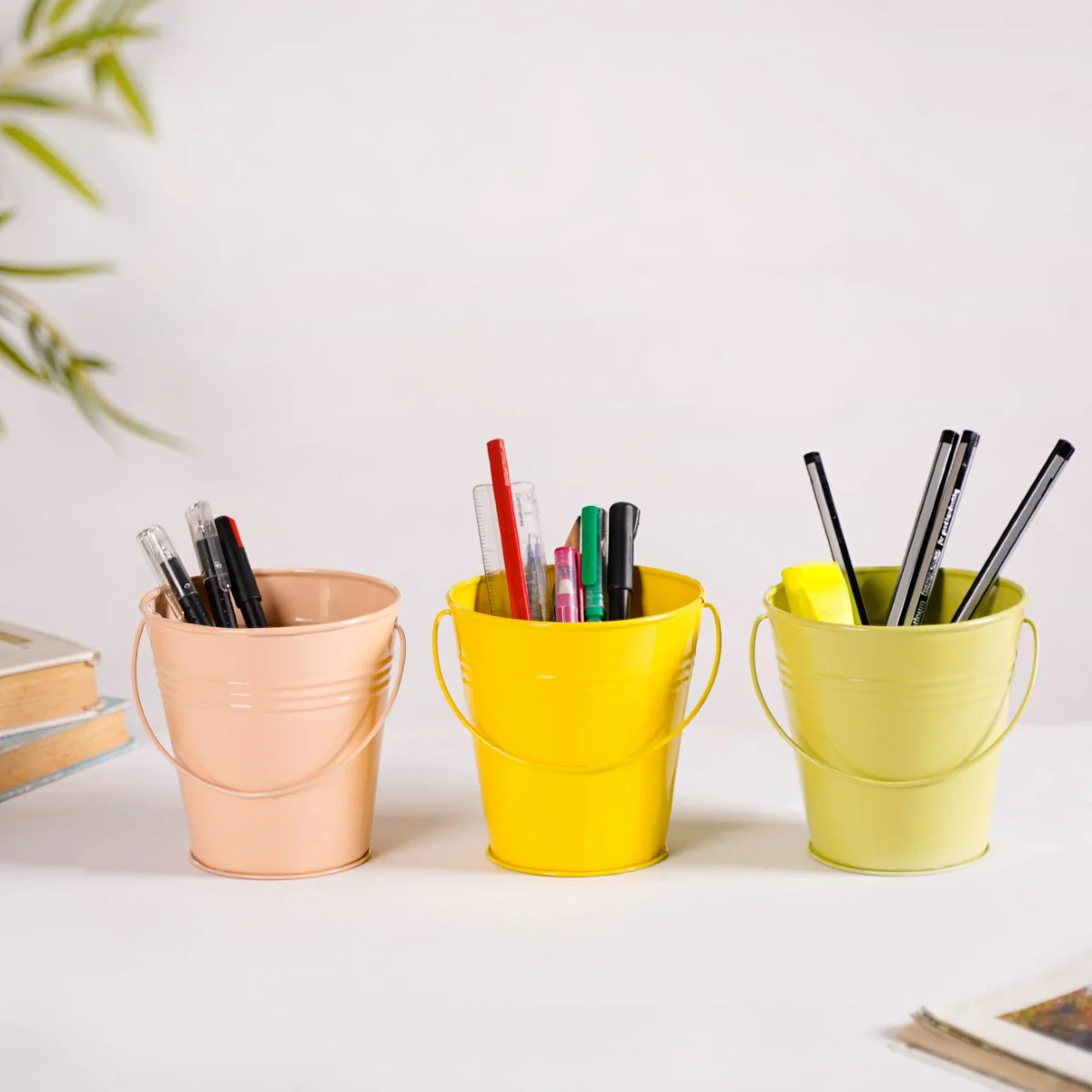 Metal Bucket For Home Decoration Set Of 3 - Image 9