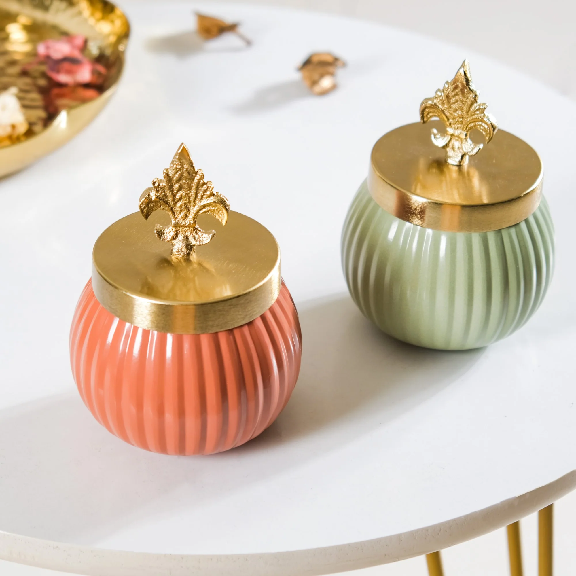 Metal Jar Set Of 2 - Image 3