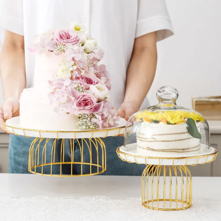 Metallic Cake Stand 8 inch - Image 5