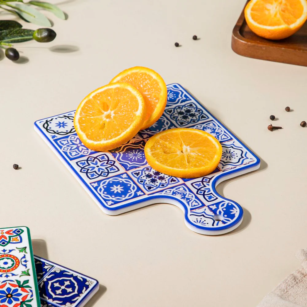 Mezze Ceramic Platter Blue 9 Inch - Image 3