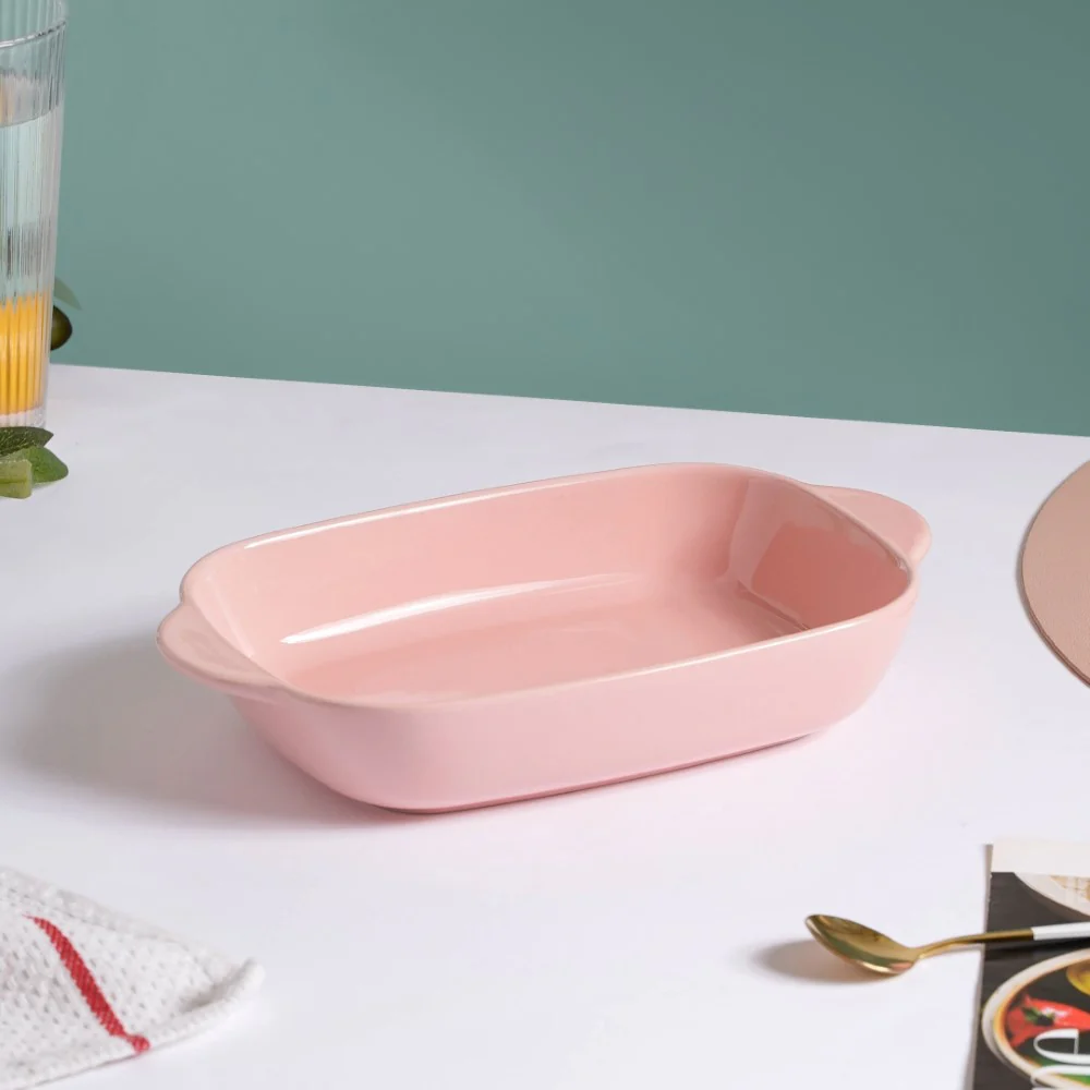 Microwave Oven Baking Dish Pink 8.5 Inch - Image 5