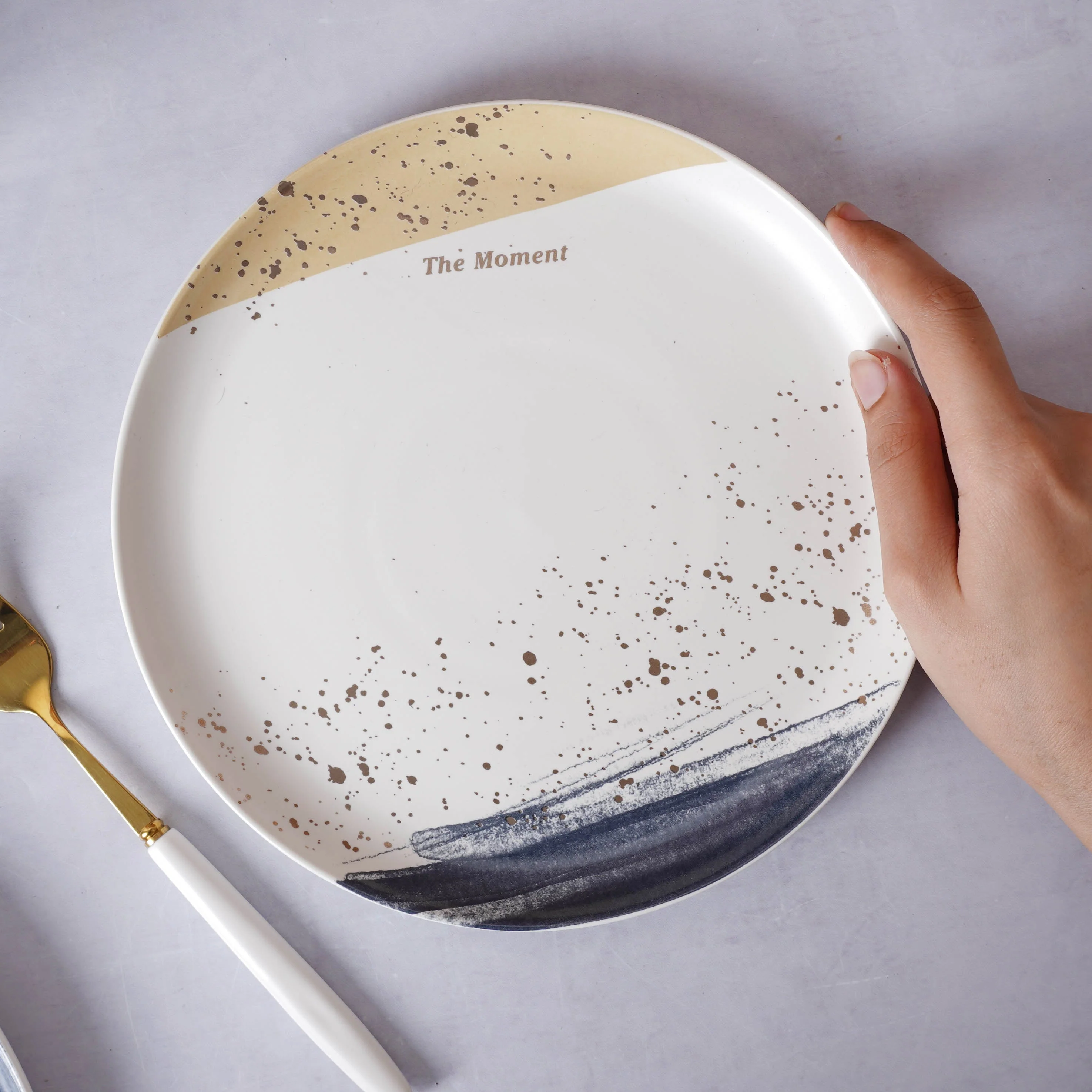 Midnight Ceramic Snack Plate 6 Inch - Image 2