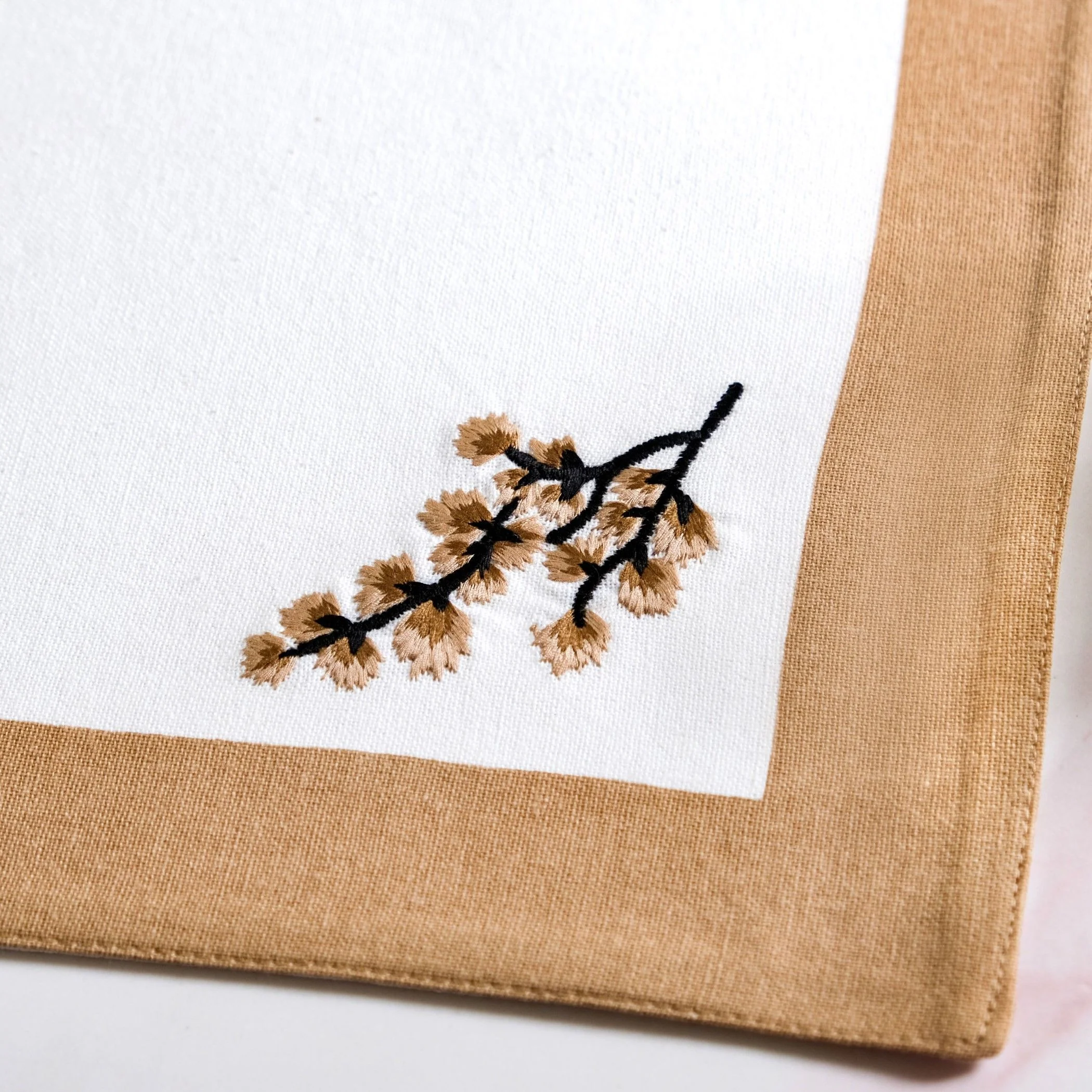 Midori Pure Cotton Table Mat Set Of 6 In Brown - Image 5