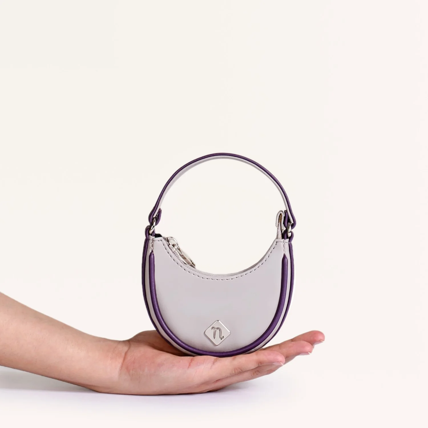 Mini Bag Half Moon Grey - Image 3
