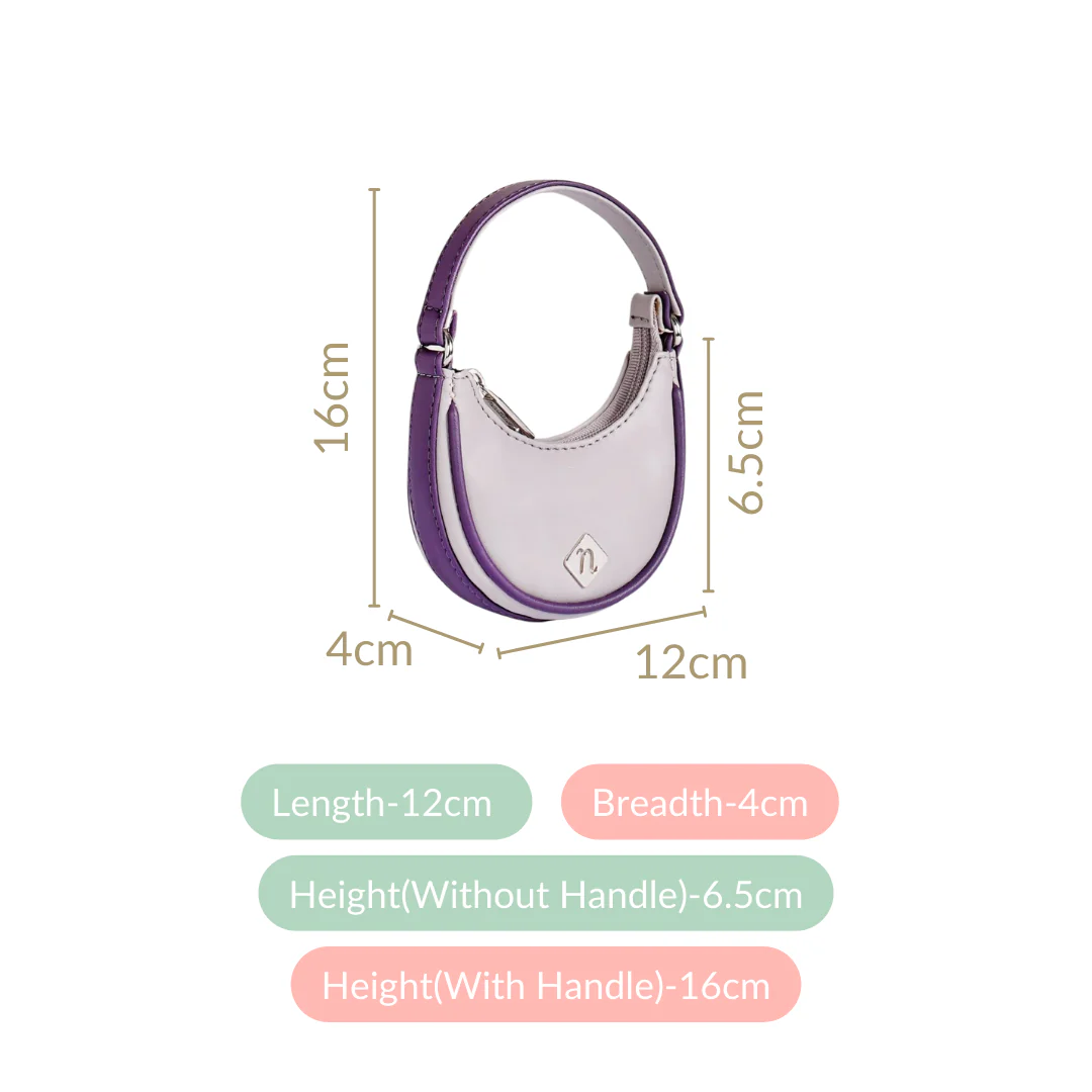 Mini Bag Half Moon Grey - Image 4