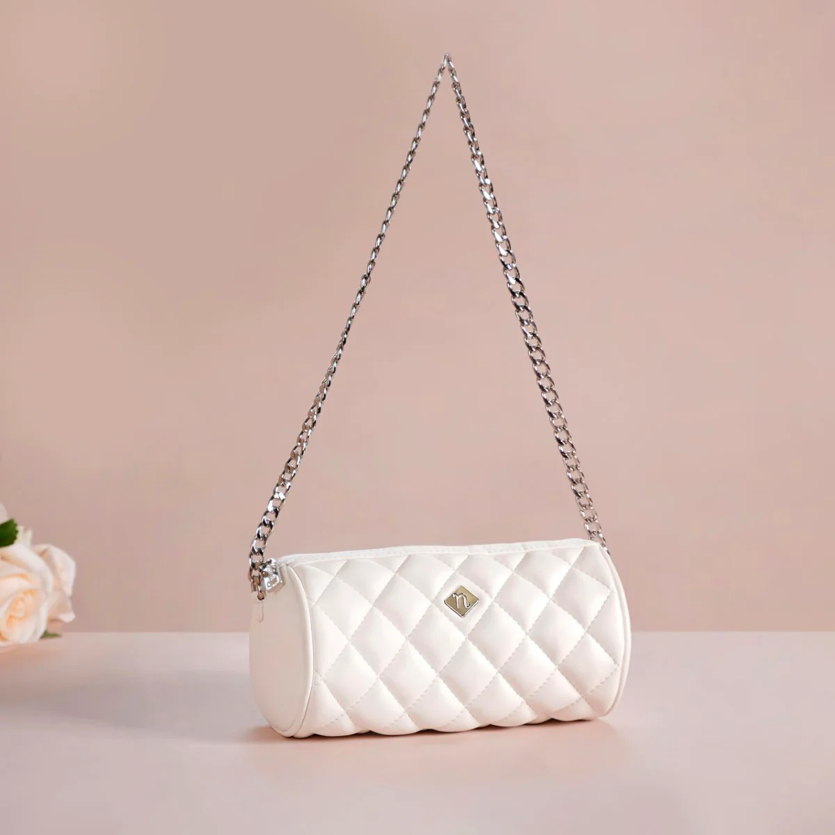 Mini Barrel Bag White - Image 2