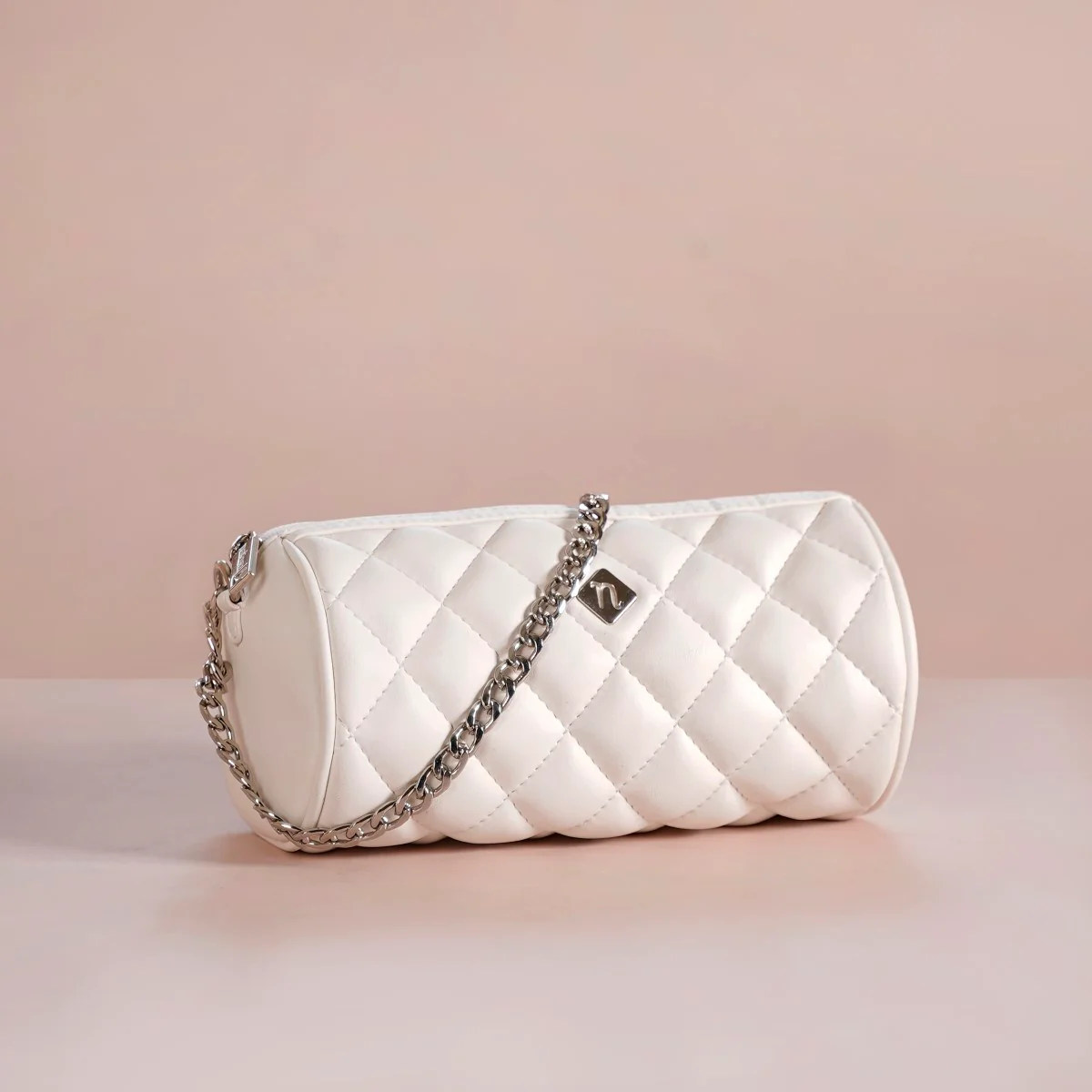 Mini Barrel Bag White - Image 9