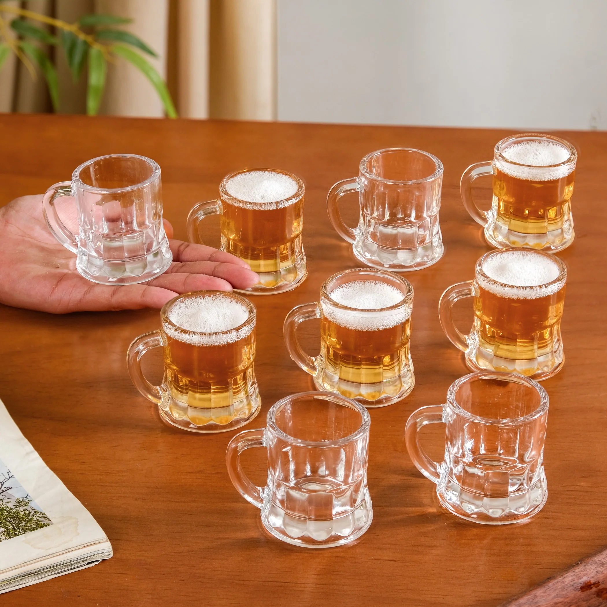Mini Beer Mug Shot Glass Set Of 9 50ml - Image 2
