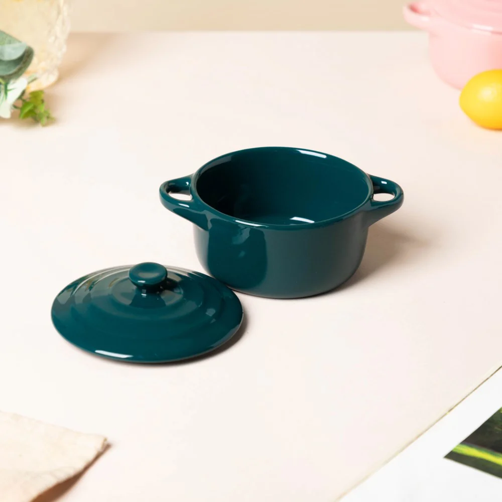 Mini Bowl With Lid And Handle Green 220ml - Image 4