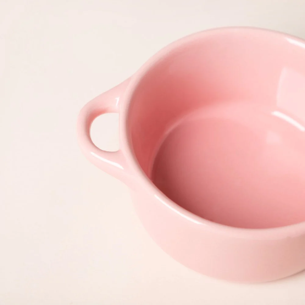 Mini Ceramic Bowl With Lid Pink 220ml - Image 5