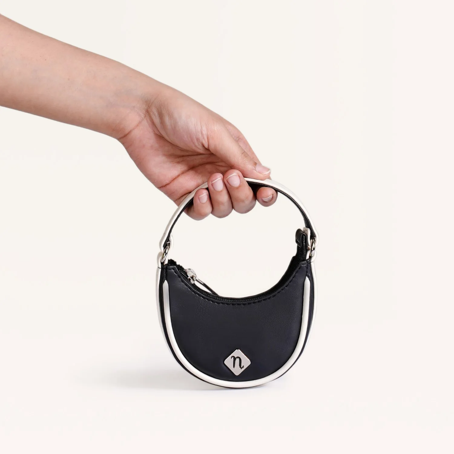 Mini Crescent Bag Black - Image 2