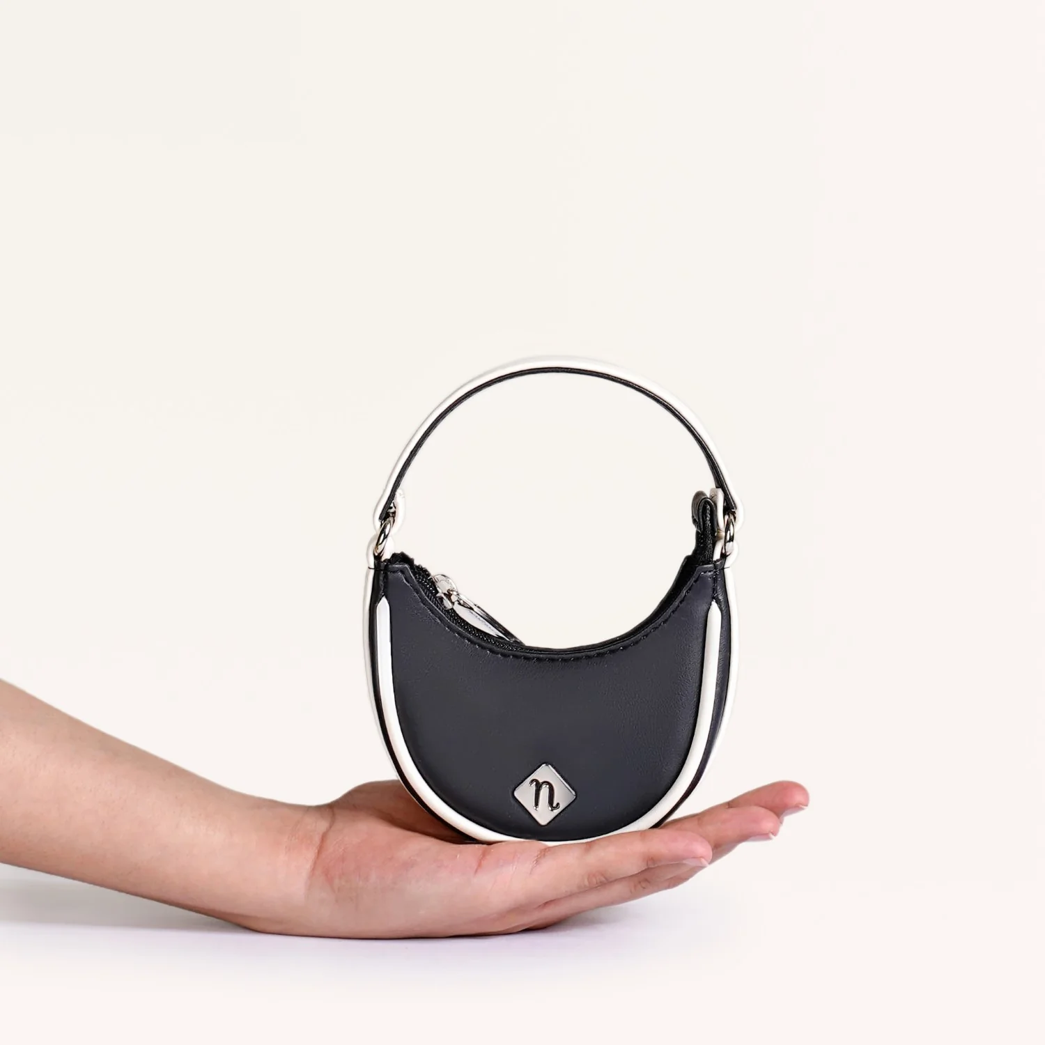 Mini Crescent Bag Black - Image 3