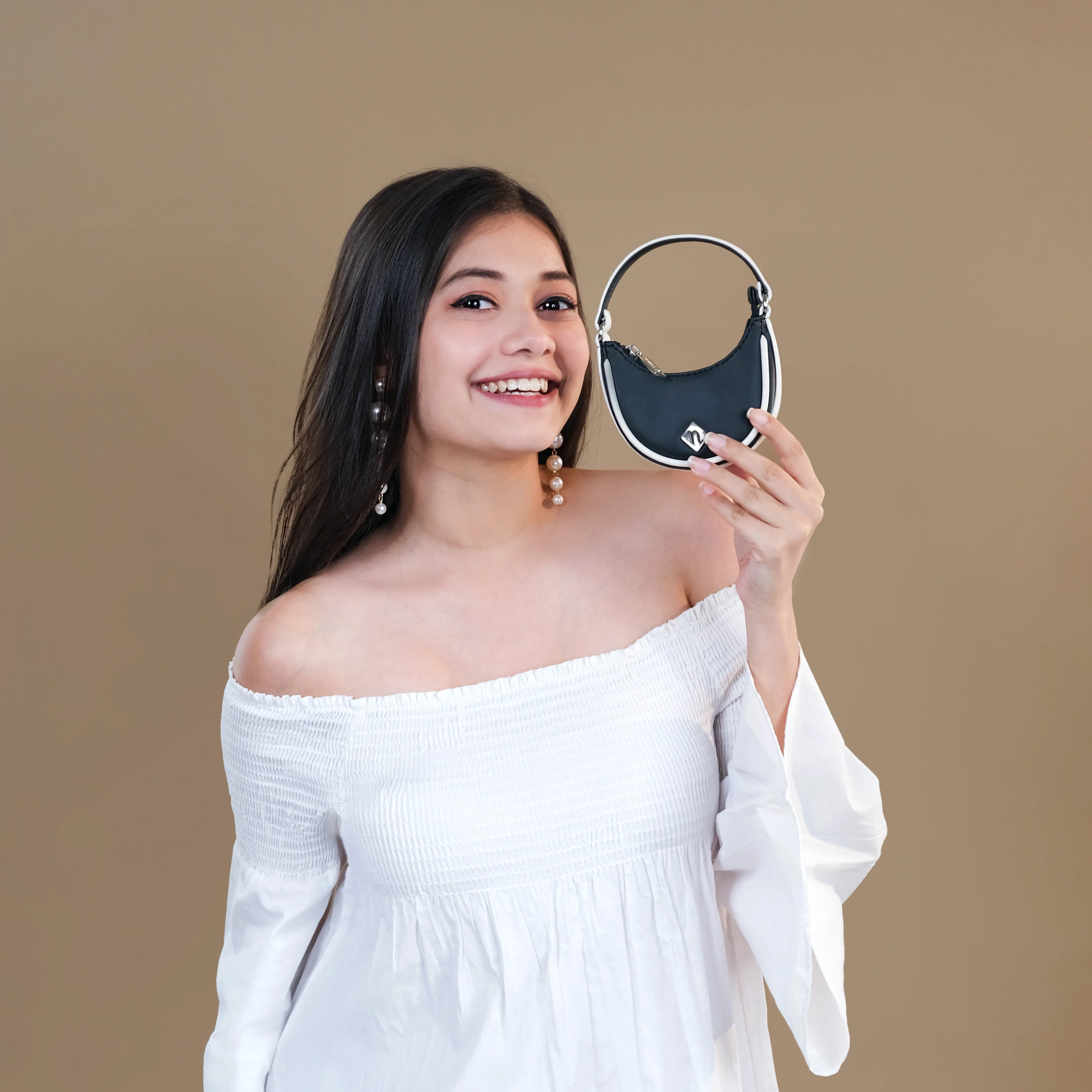 Mini Crescent Bag Black - Image 9