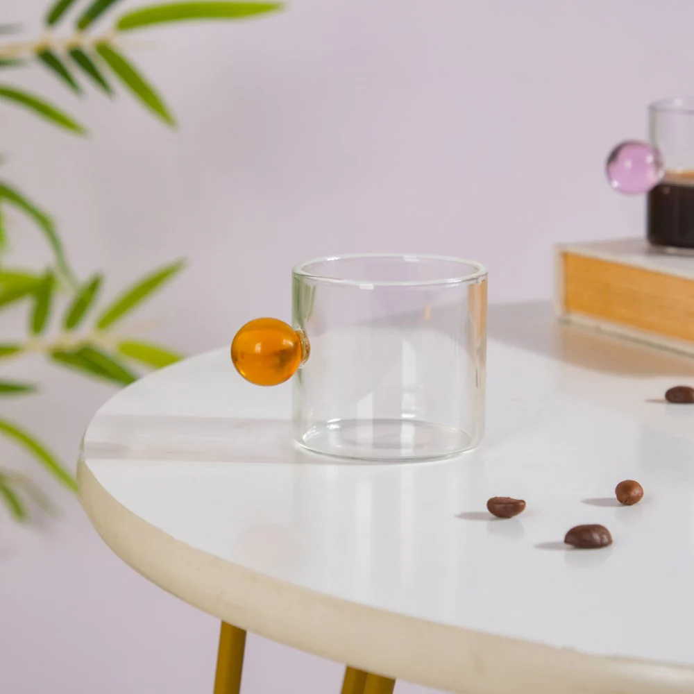 Mini Espresso Shot Glass Cup Amber 70ml - Image 8