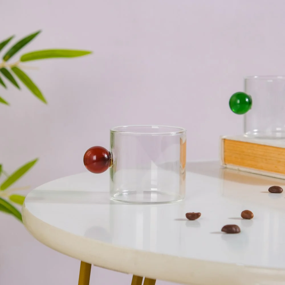 Mini Espresso Shot Glass Cup Red 70ml - Image 4