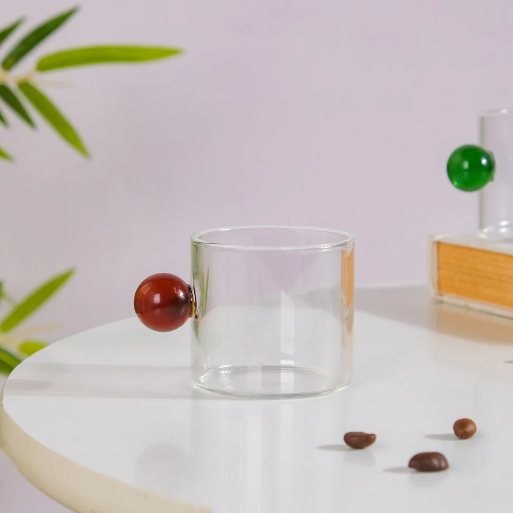 Mini Espresso Shot Glass Cup Red 70ml - Image 5